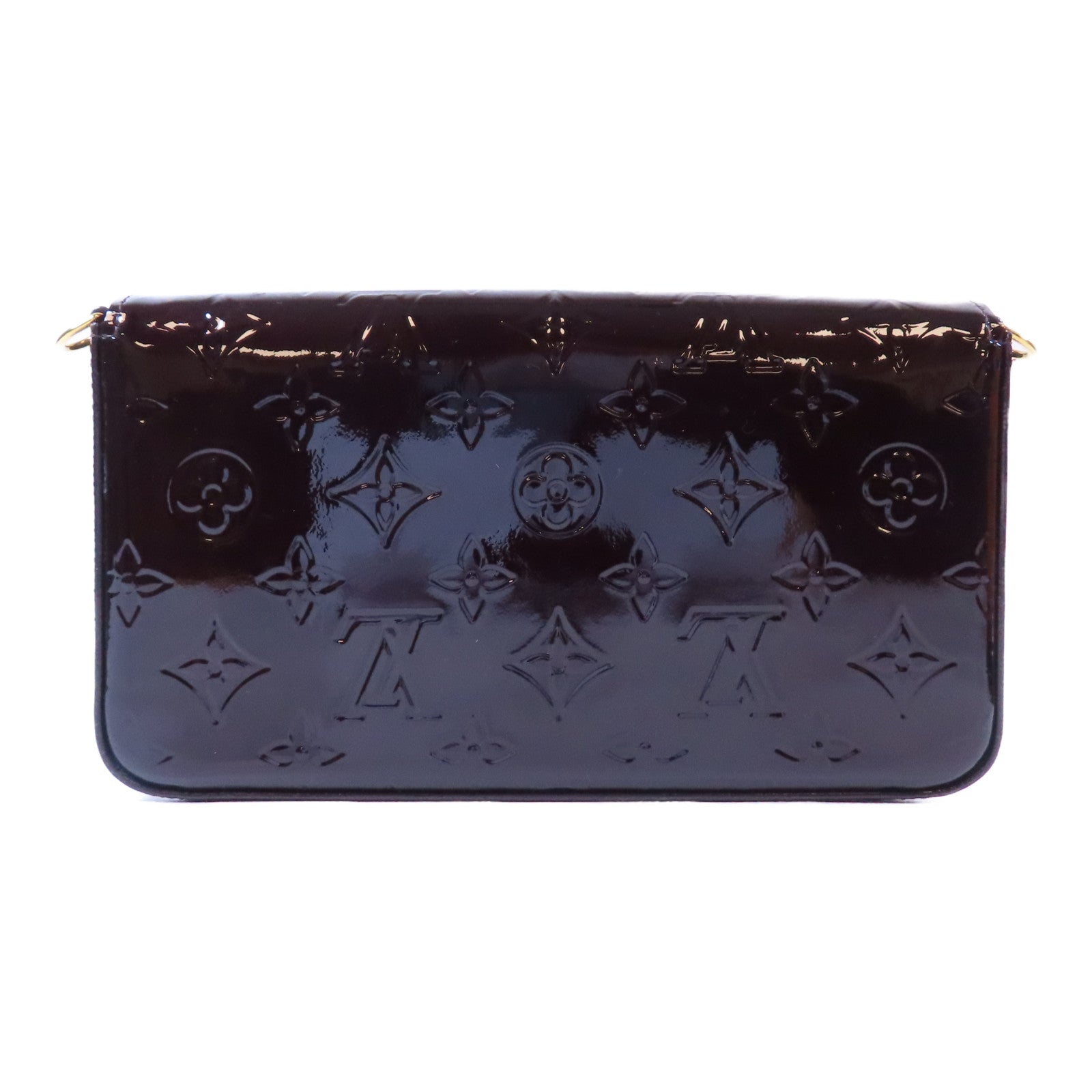 LOUIS VUITTON 【激減優惠】Vernis Pochette Felicie金扣肩背袋紫色