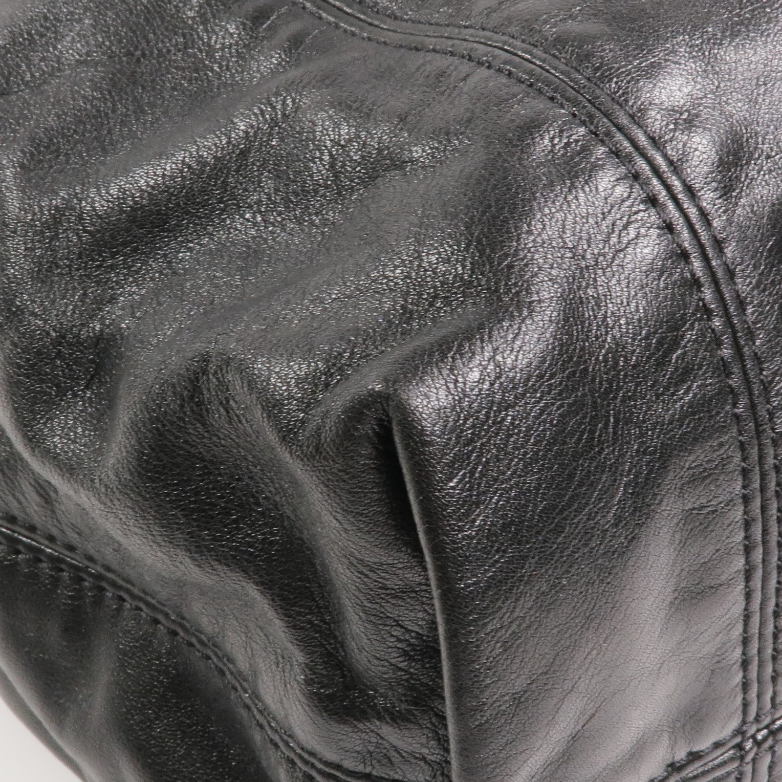 CHANEL 牛皮皮革Vintage Chain Shoulder Bag銀扣鏈帶肩背袋