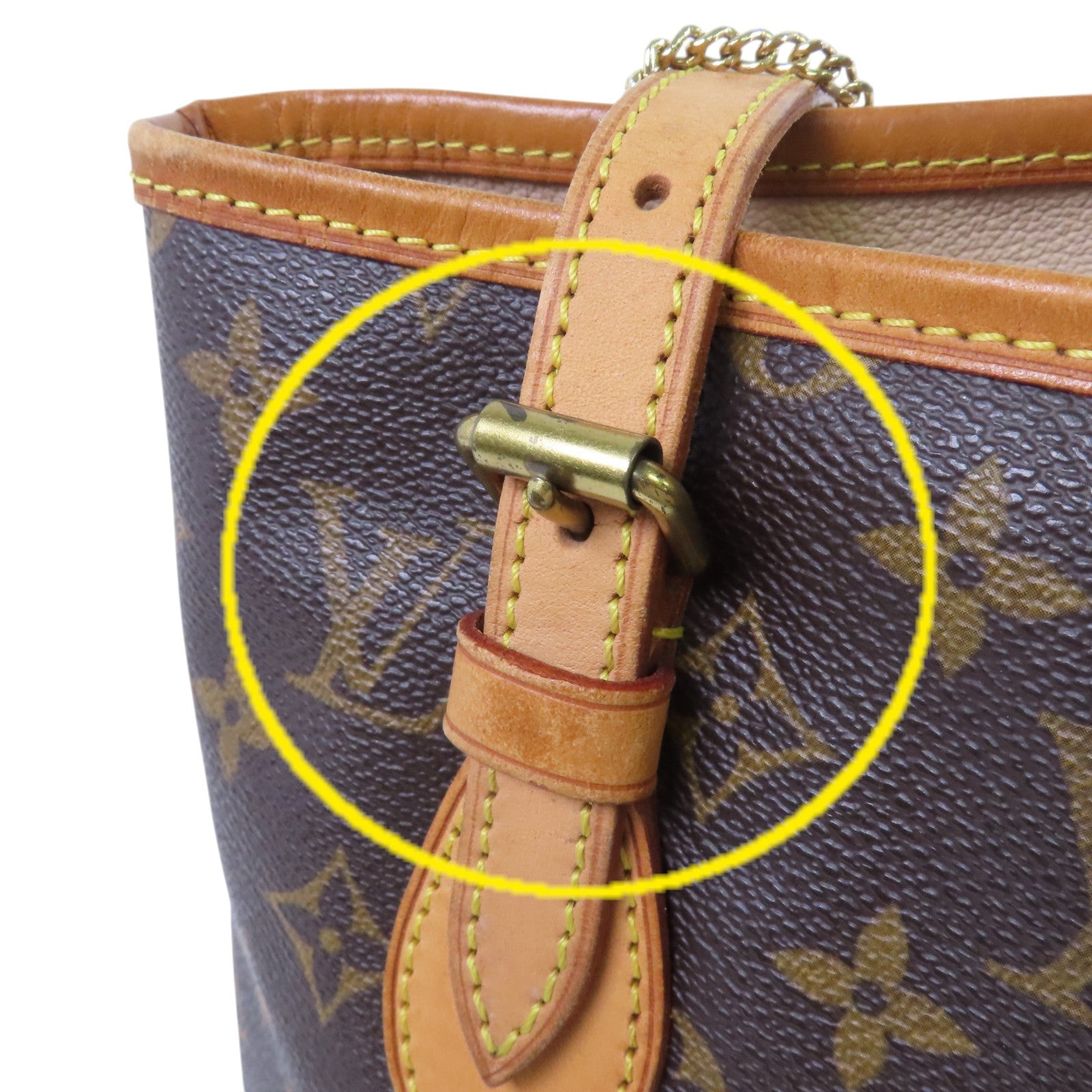 LOUIS VUITTON Monogram Bucket PM金扣肩背袋