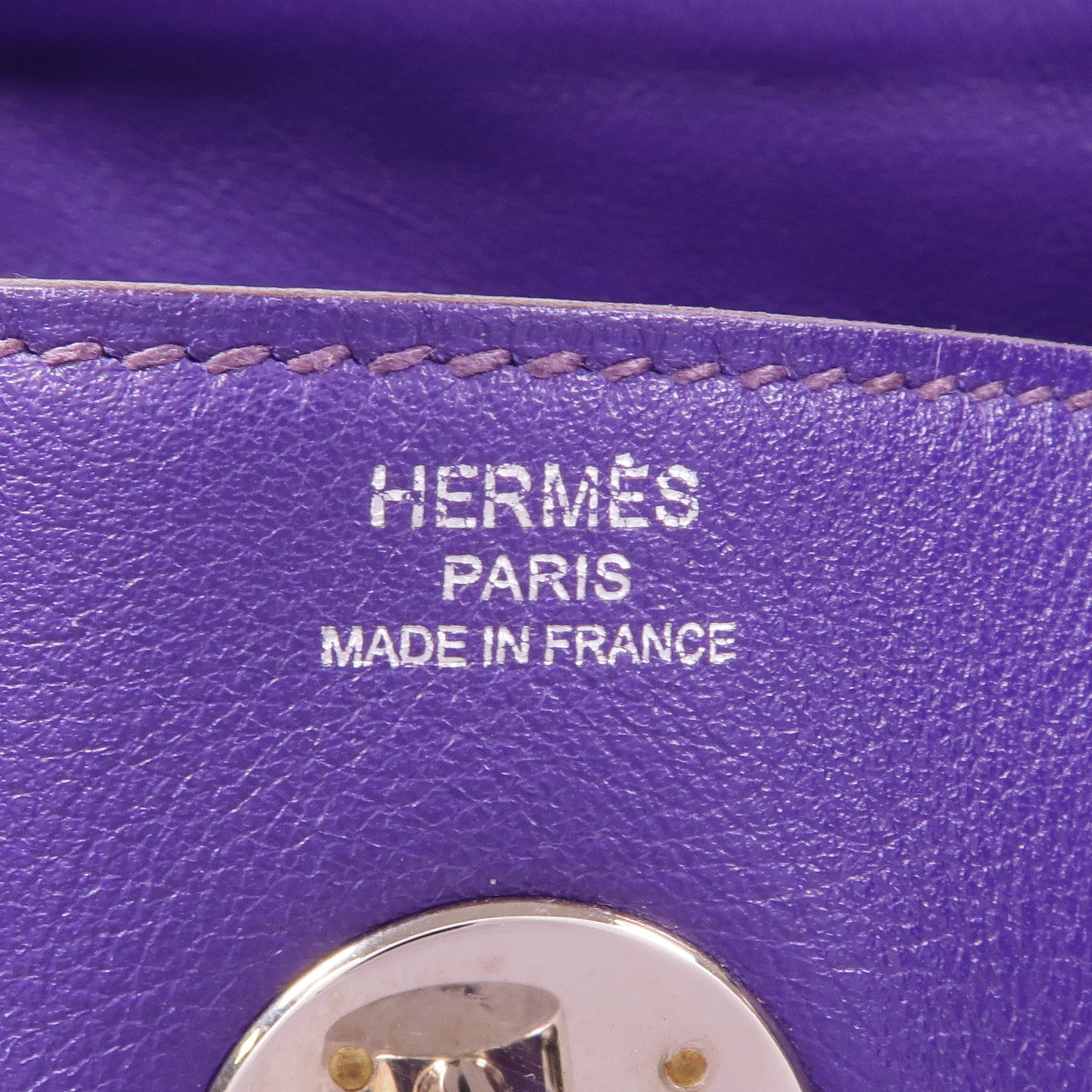 HERMES Swift皮革Lindy 26銀扣手挽肩背兩用袋Cassis