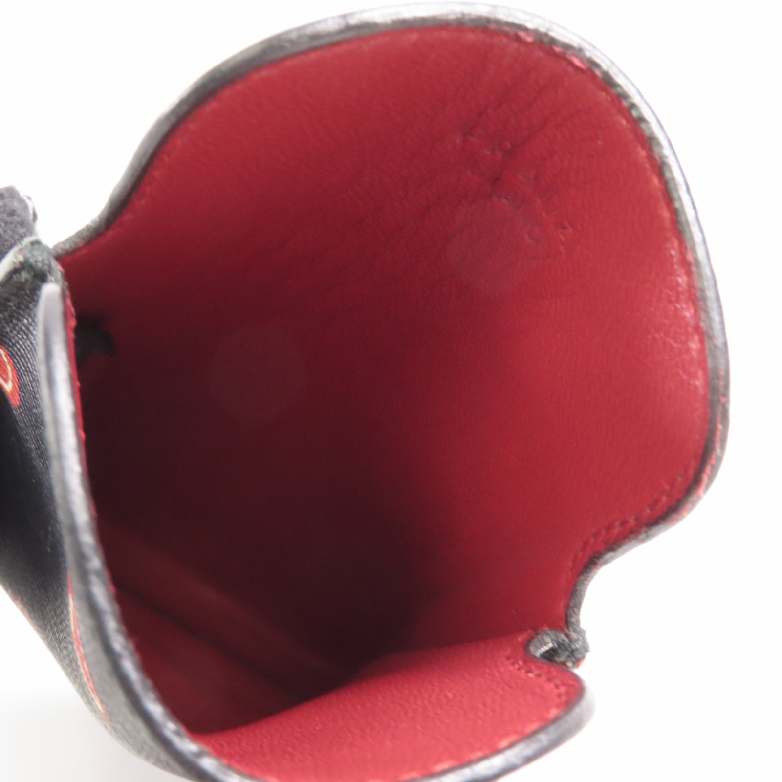 PRADA 牛皮皮革Phone Case銀扣卡片套深藍色