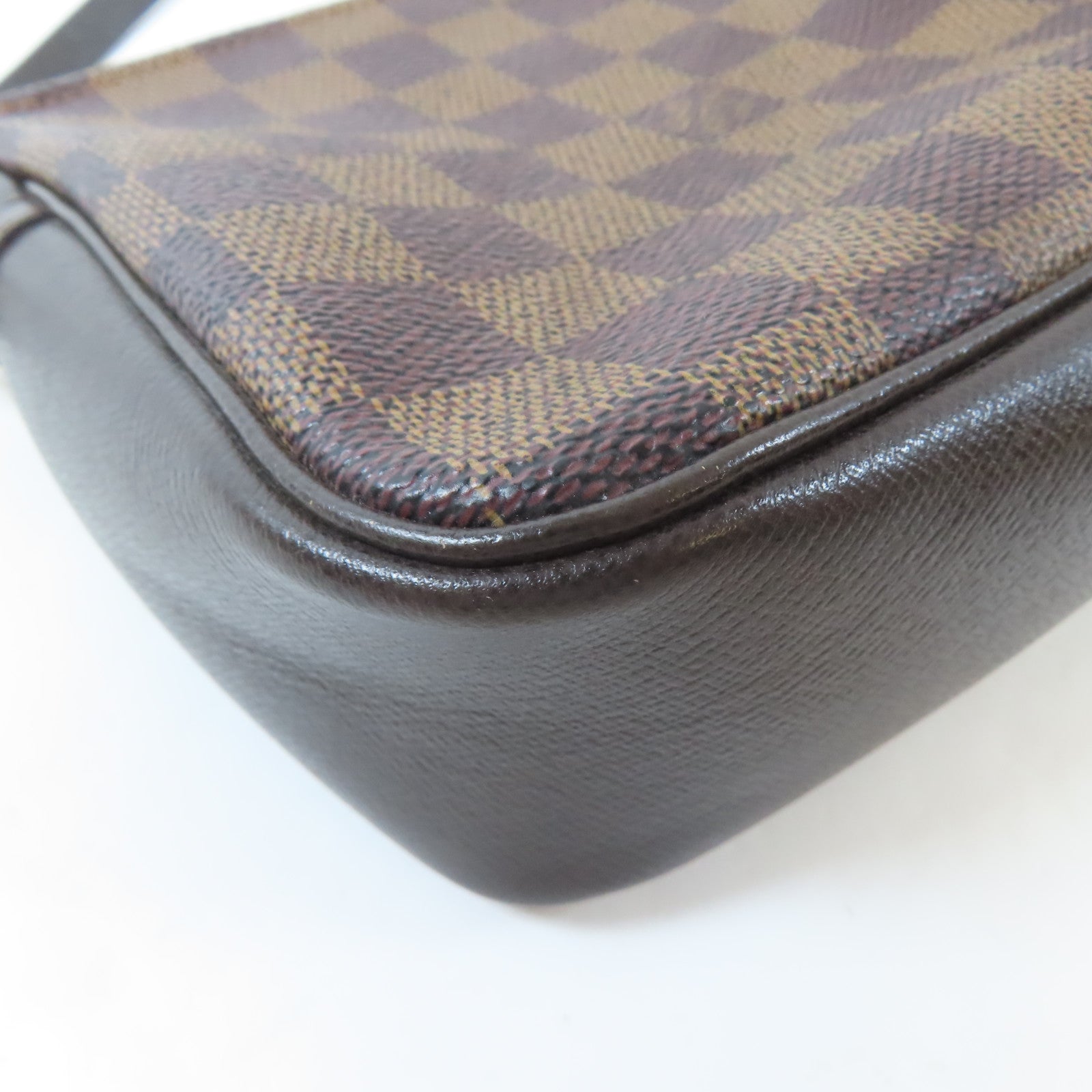 LOUIS VUITTON Damier Truth Makeup Bag金扣手挽袋啡色