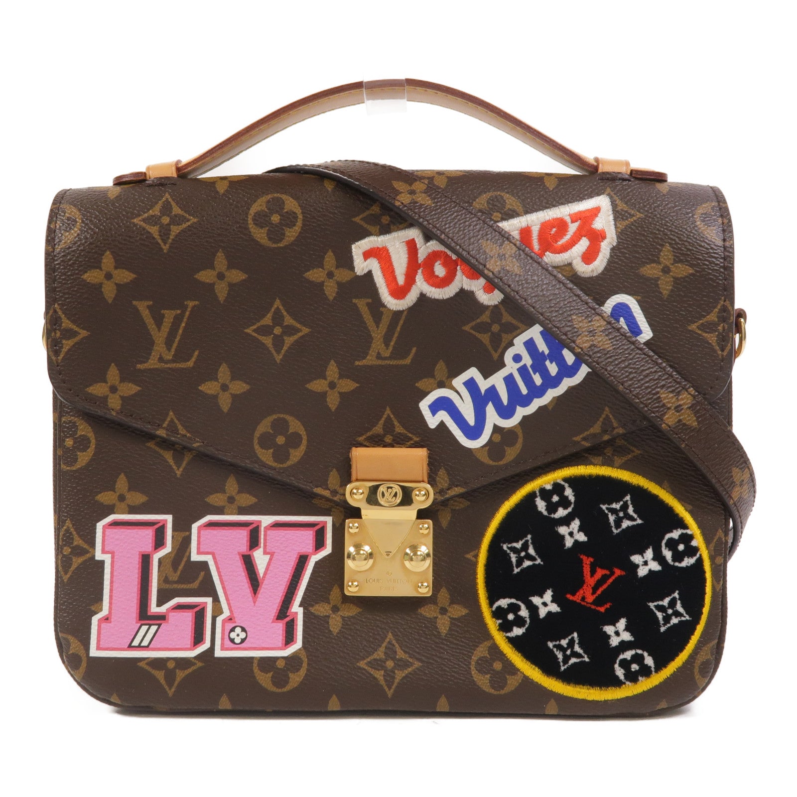 LOUIS VUITTON Monogram Patches Pochette Metis MM手挽肩背兩用袋