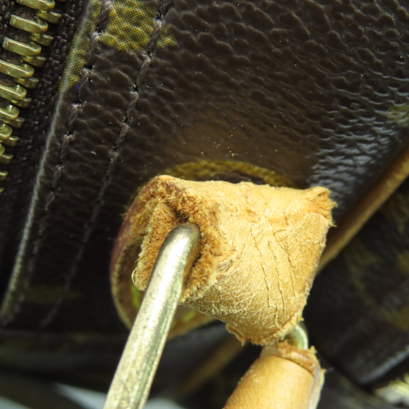 LOUIS VUITTON Monogram Reporter金扣肩背袋啡色