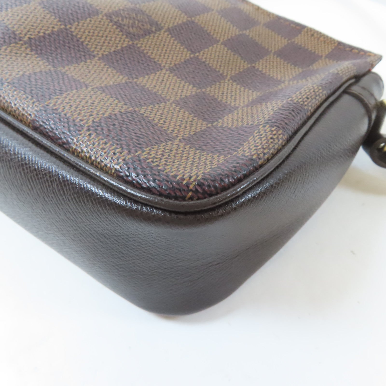 LOUIS VUITTON Damier Truth Makeup Bag金扣手挽袋啡色