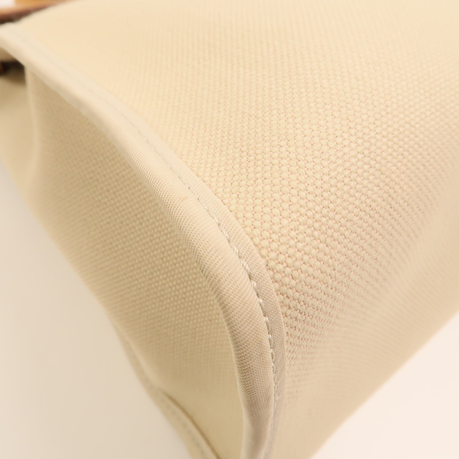 HERMES 帆布Herbag PM銀扣手挽肩背兩用袋Beton