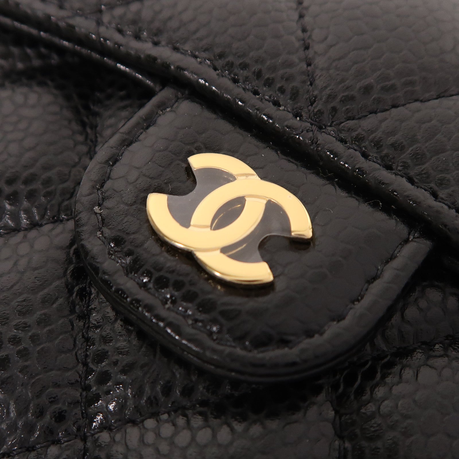 CHANEL 牛皮皮革Wallet金扣錢包