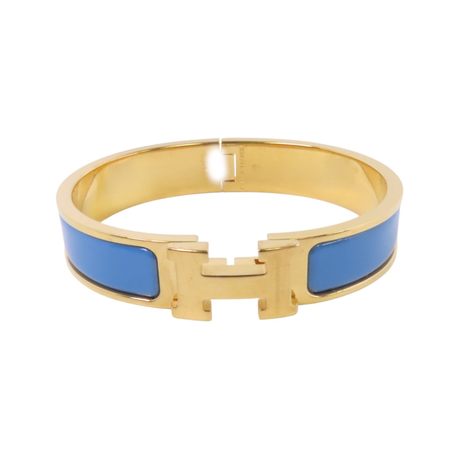 HERMES 金屬/琺瑯Clic H Bracelet金扣手鐲
