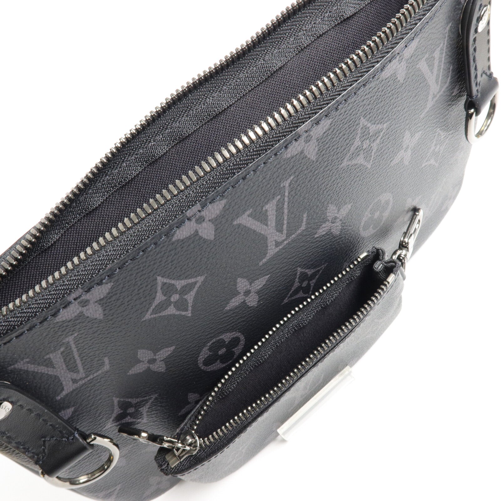 LOUIS VUITTON Monogram Eclipse/Eclipse Reverse Trio Messenger肩背袋