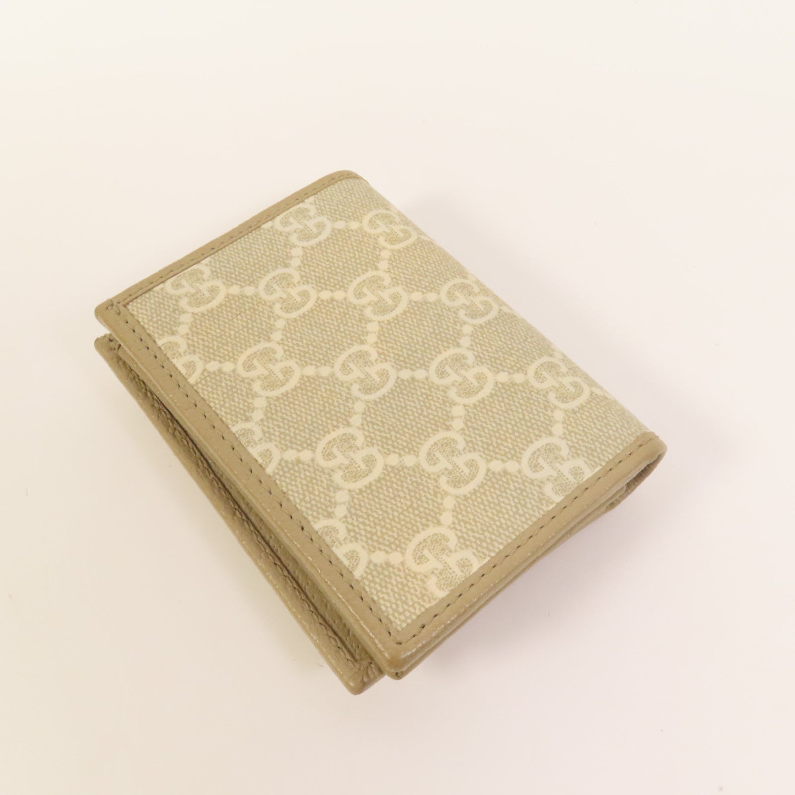 GUCCI 塗層帆布Horsebit 1955金扣錢包