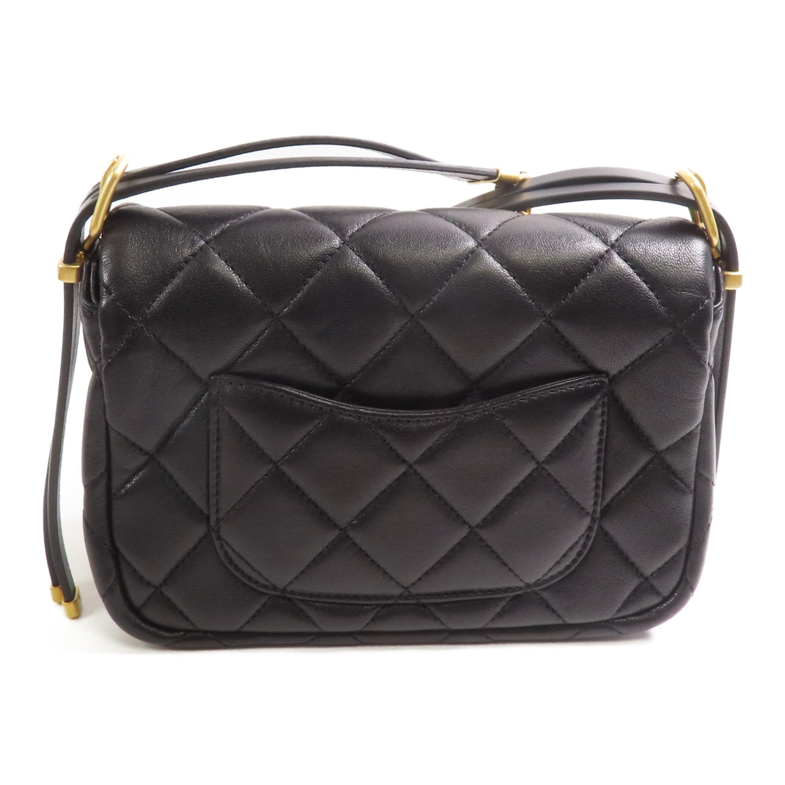 CHANEL CC GHW Chain Shoulder Bag Calfskin Leather AS4340 Black