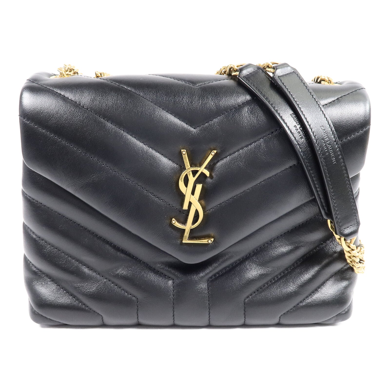 YVES SAINT LAURENT 牛皮皮革LouLou Small鏈帶肩背袋