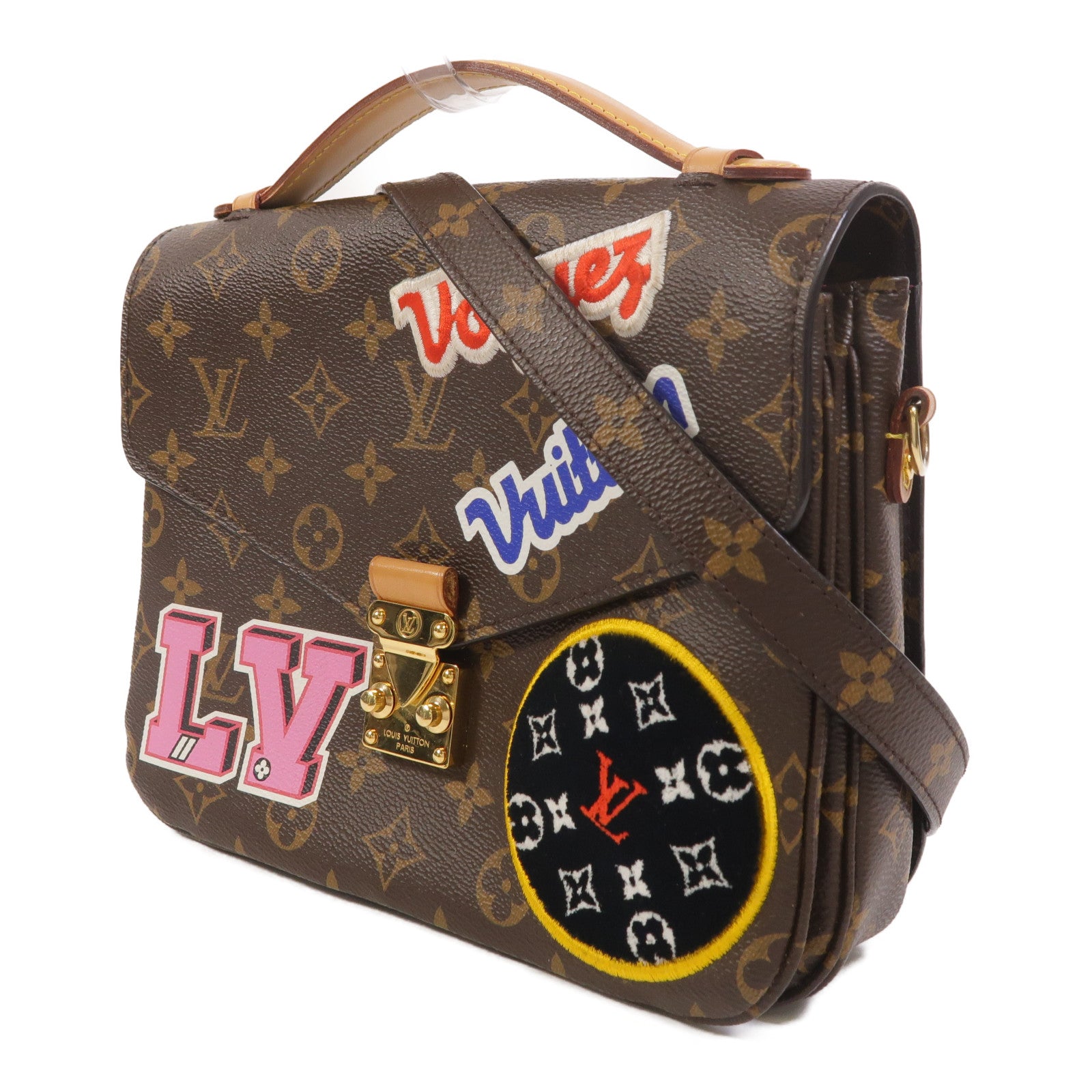 LOUIS VUITTON Monogram Patches Pochette Metis MM手挽肩背兩用袋
