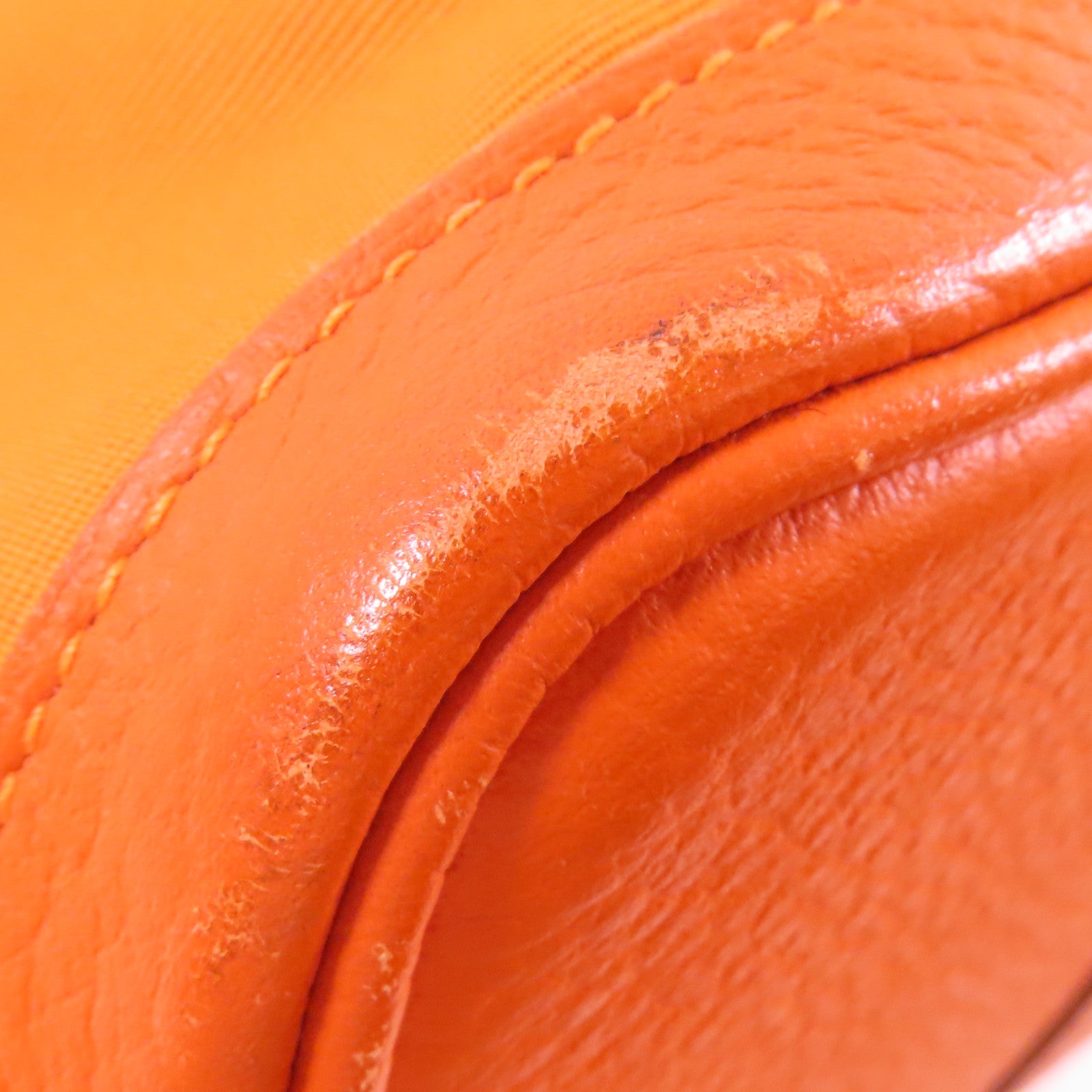 HERMES PHW Garden Party PM Tote Bag Hand Bag Canvas Orange