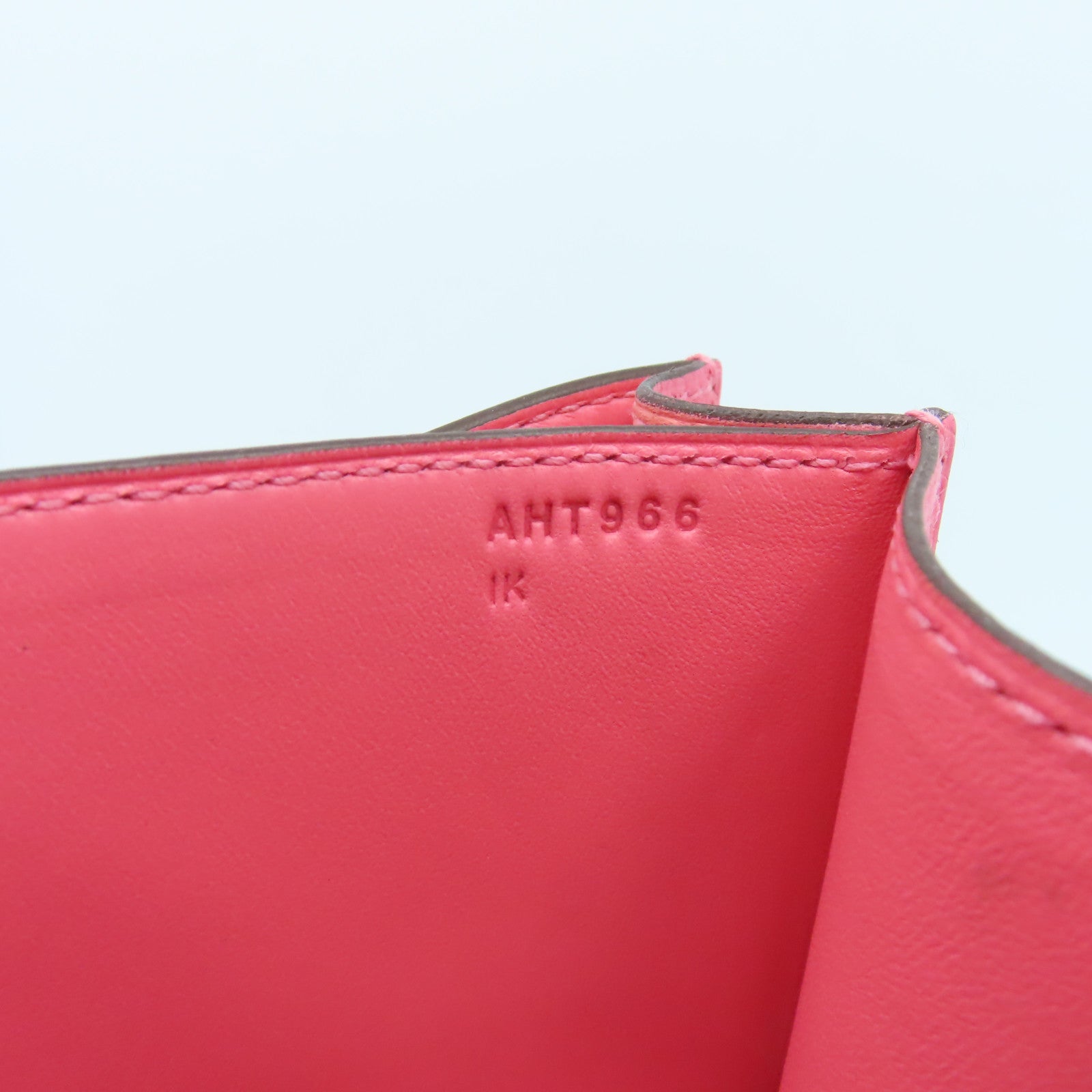 HERMES 【激減優惠精選】Evercolor皮革Constance 24銀扣肩背袋Rose Azalee粉紅色