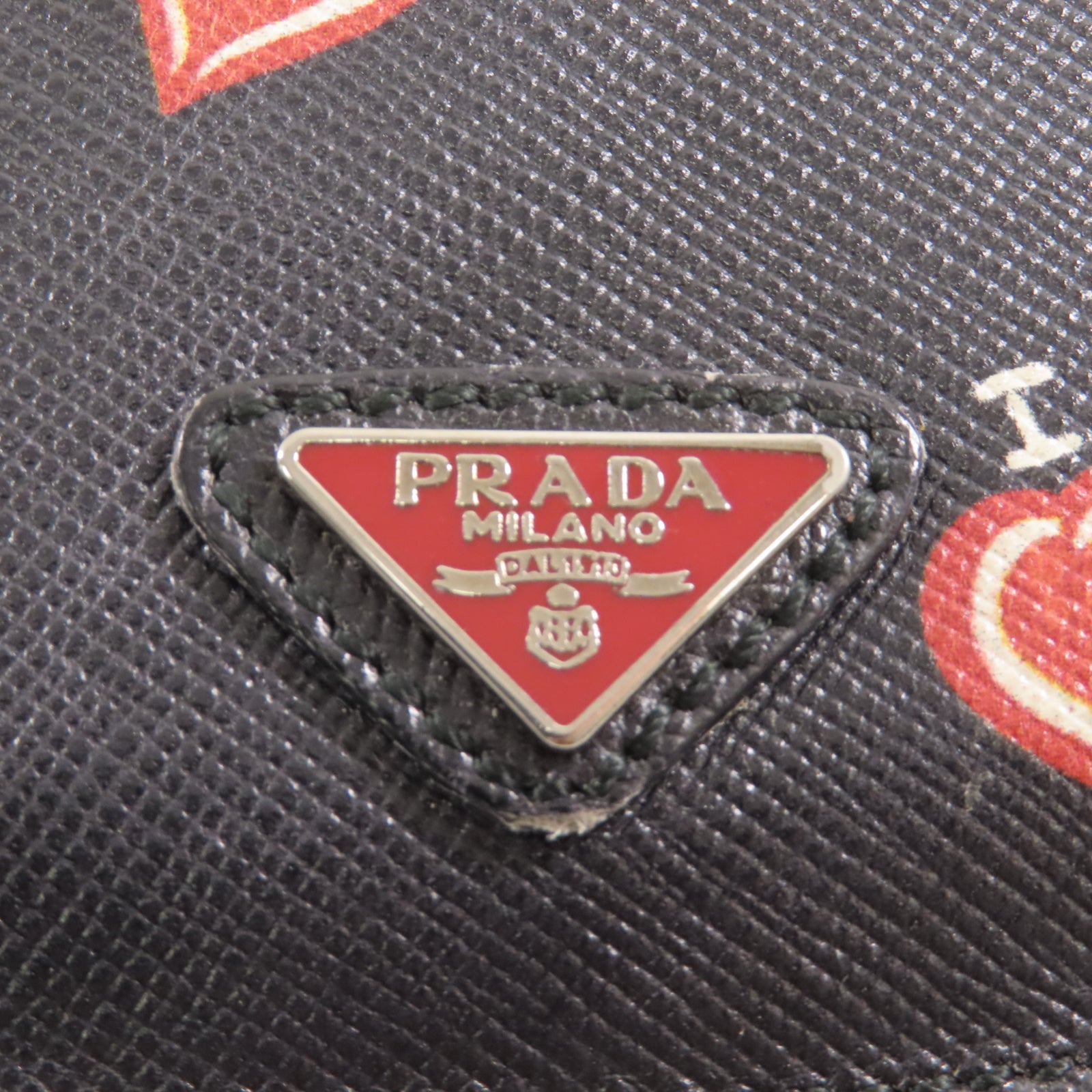 PRADA 牛皮皮革Phone Case銀扣卡片套深藍色