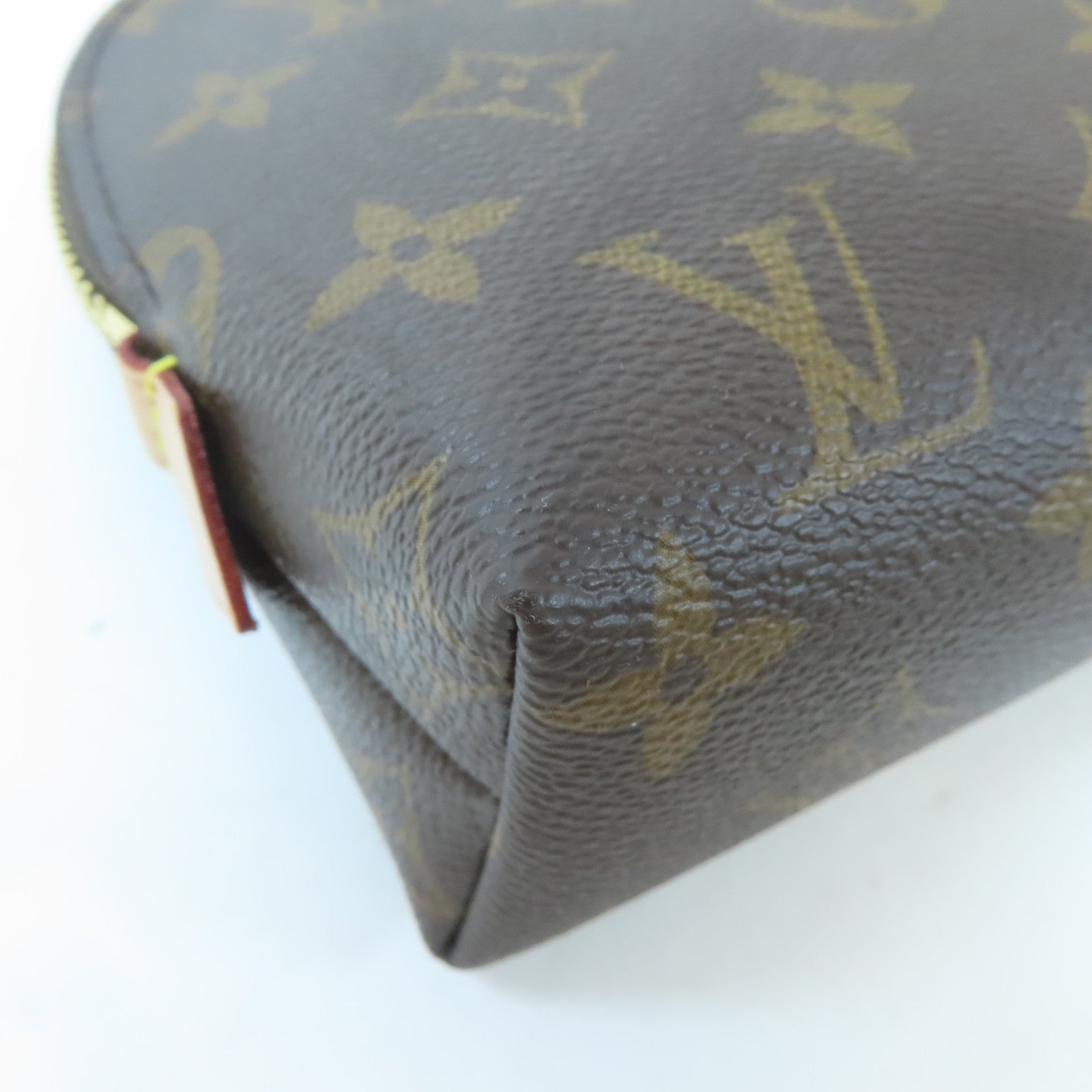 LOUIS VUITTON Monogram Cosmetic Pouch GM金扣化妝袋啡色