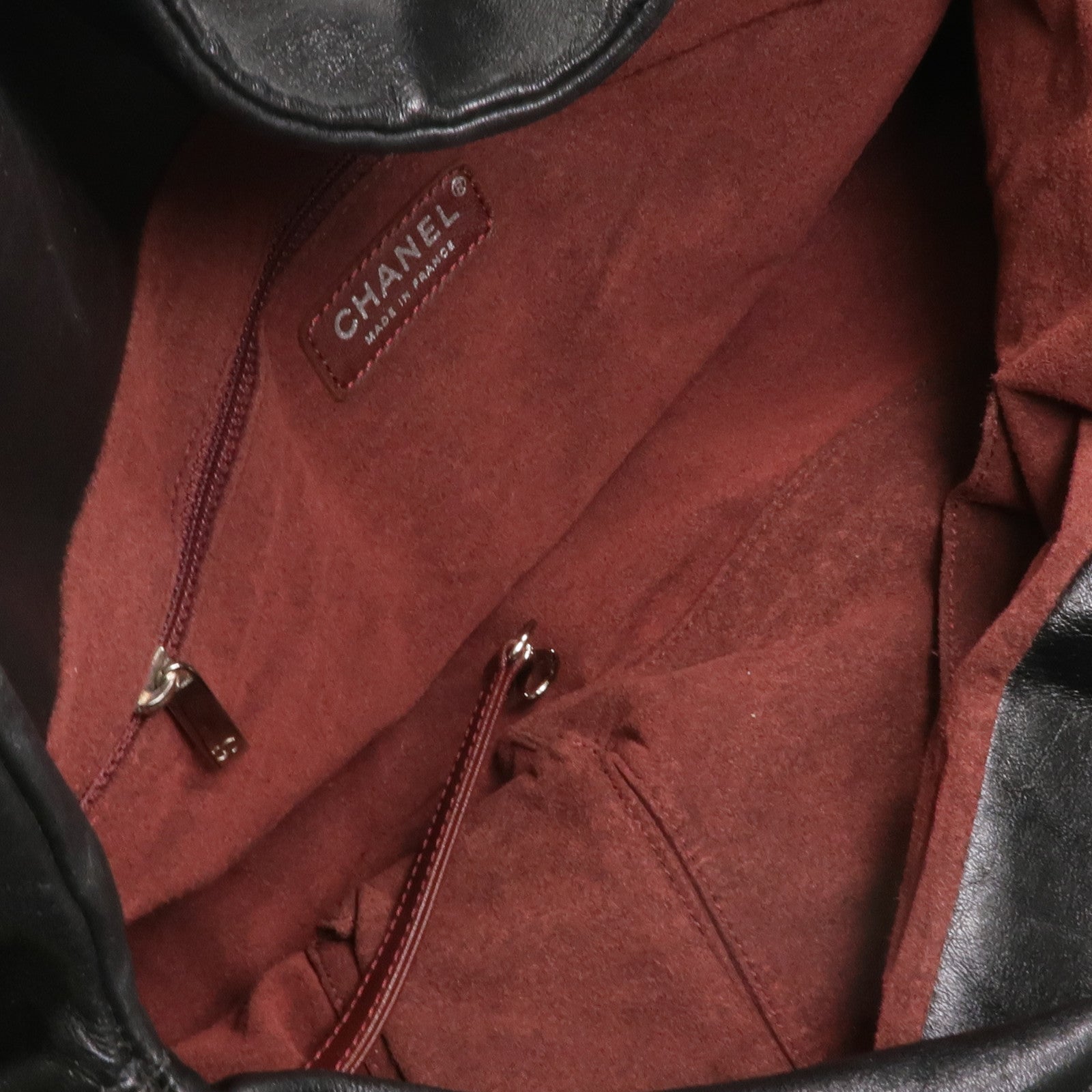 CHANEL 牛皮皮革Vintage Chain Shoulder Bag銀扣鏈帶肩背袋