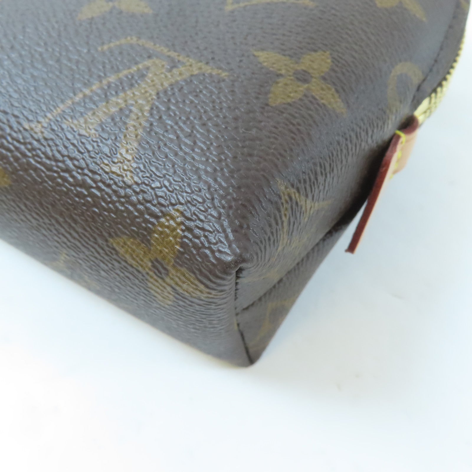 LOUIS VUITTON Monogram Cosmetic Pouch GM金扣化妝袋啡色