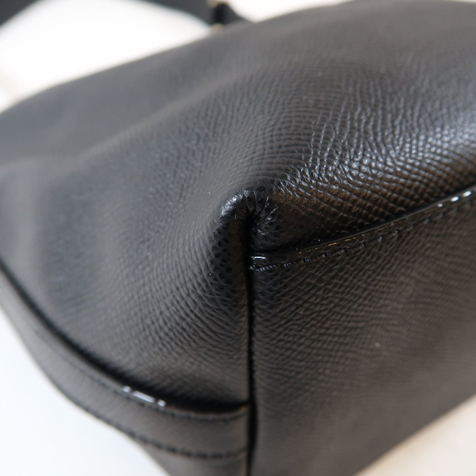 SELECTION 牛皮皮革Shoulder Bag金扣肩背袋黑色