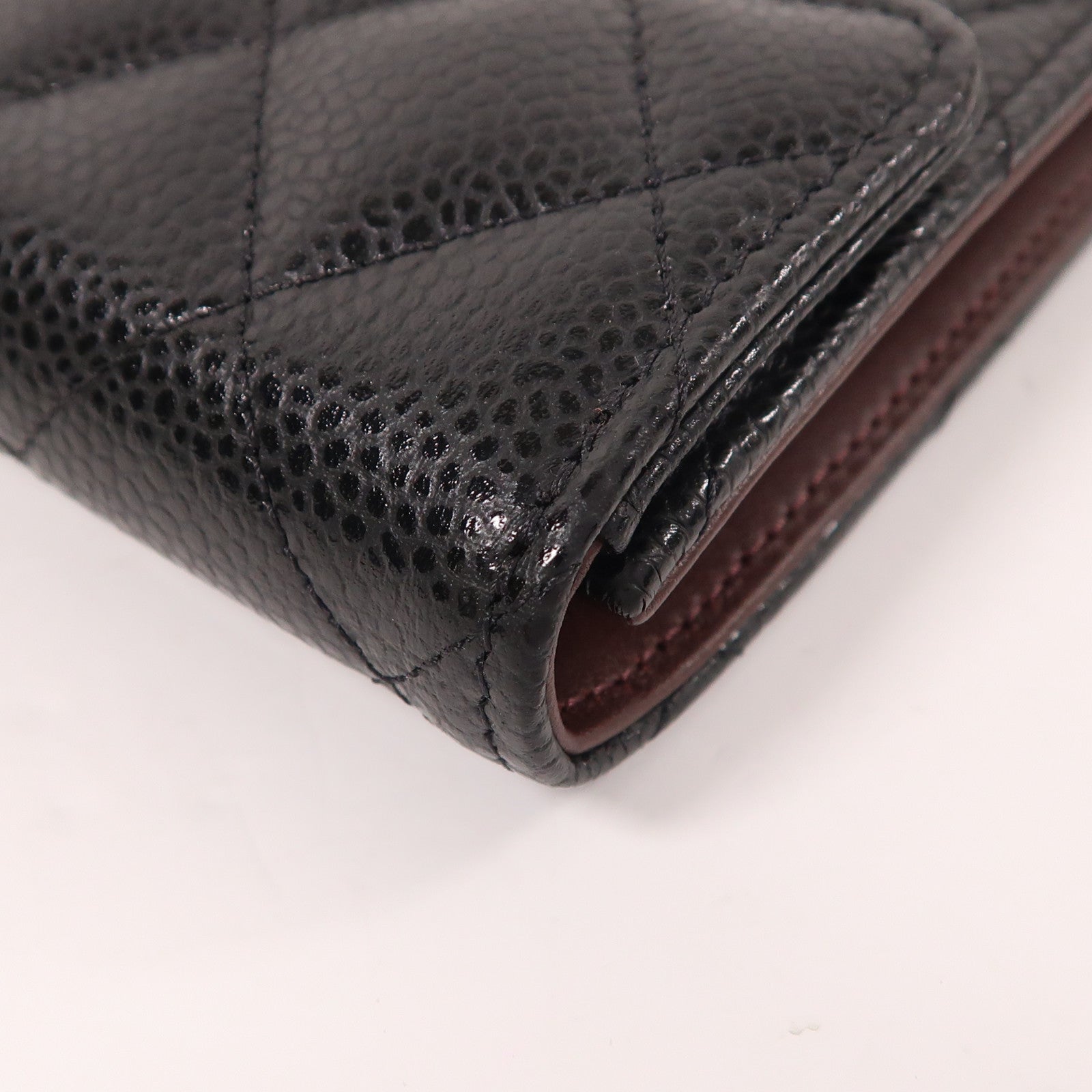 CHANEL 牛皮皮革Wallet金扣錢包