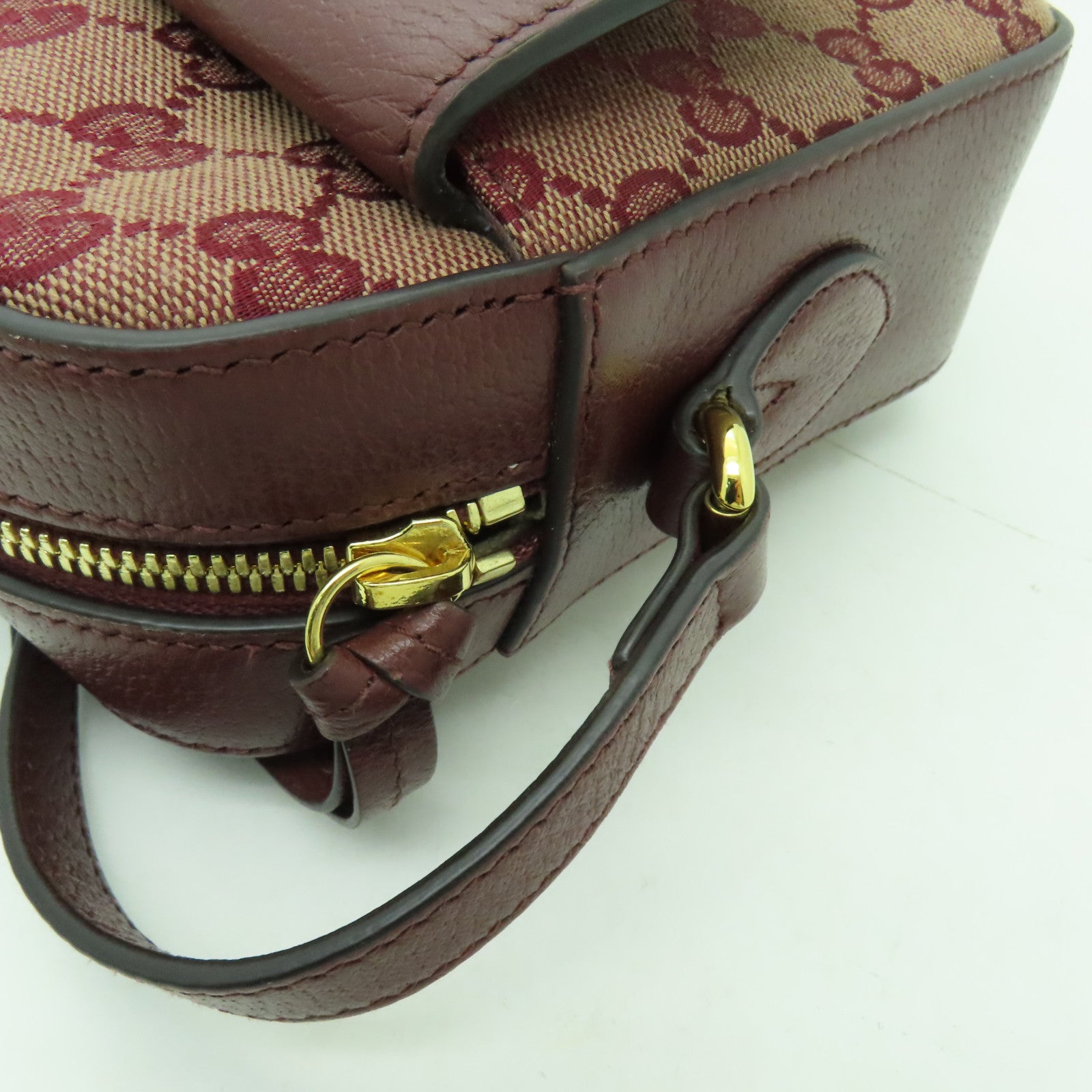 GUCCI 帆布Shoulder Bag金扣肩背袋紅色