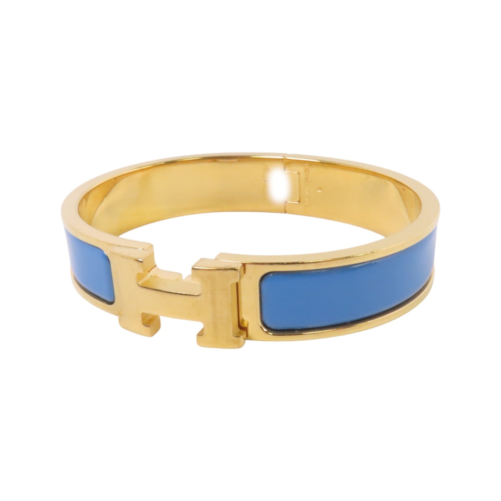 HERMES 金屬/琺瑯Clic H Bracelet金扣手鐲