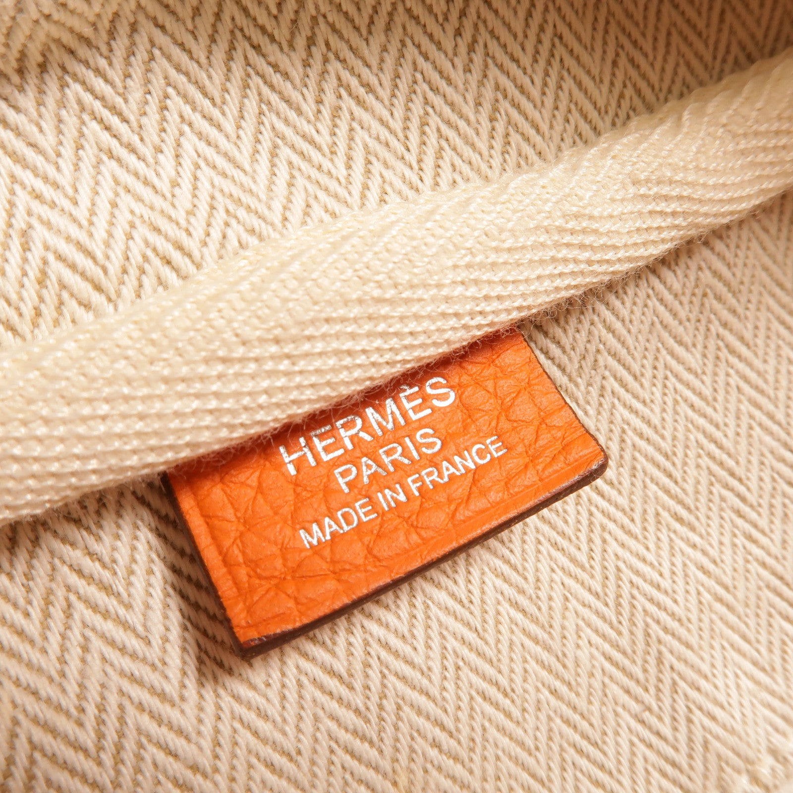 HERMES Clemence皮革Victoria 35手挽袋Orange
