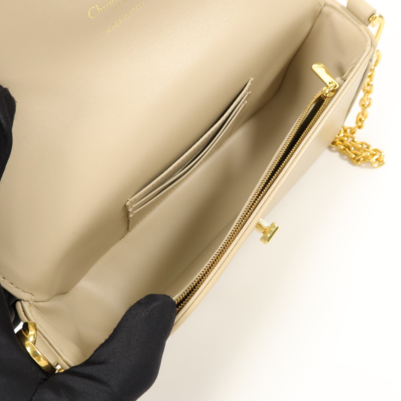 Dior 牛皮皮革30 Montaigue Avenue East West鏈帶肩背袋