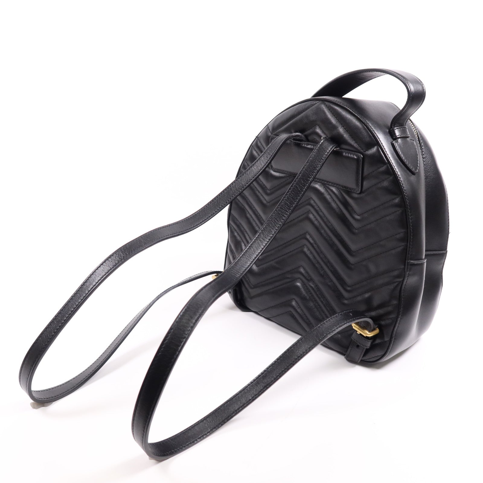 GUCCI 牛皮皮革GG Marmont Backpack金扣背包