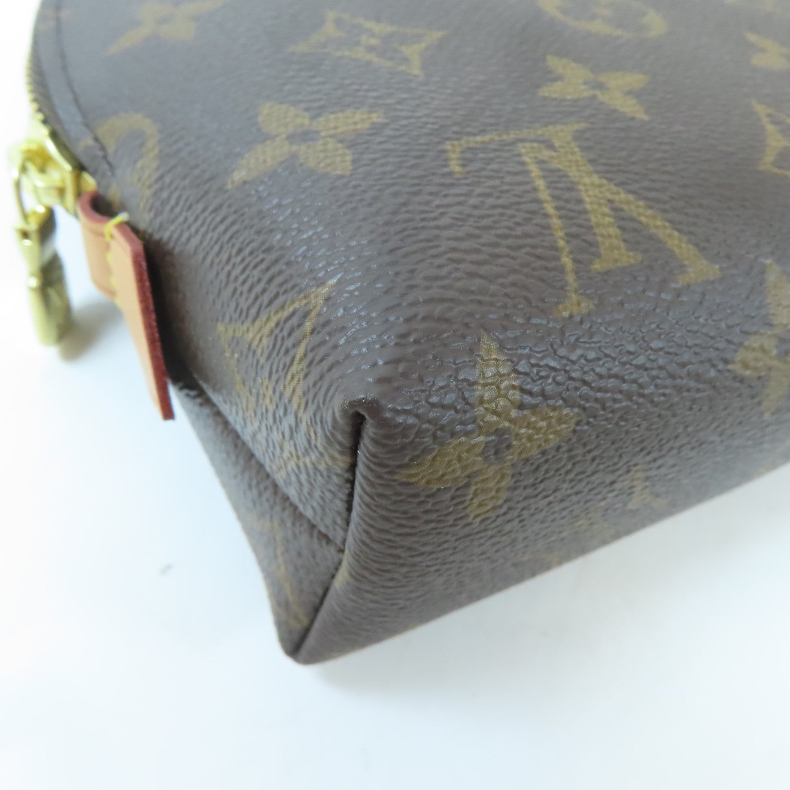 LOUIS VUITTON Monogram Cosmetic Pouch GM金扣化妝袋啡色