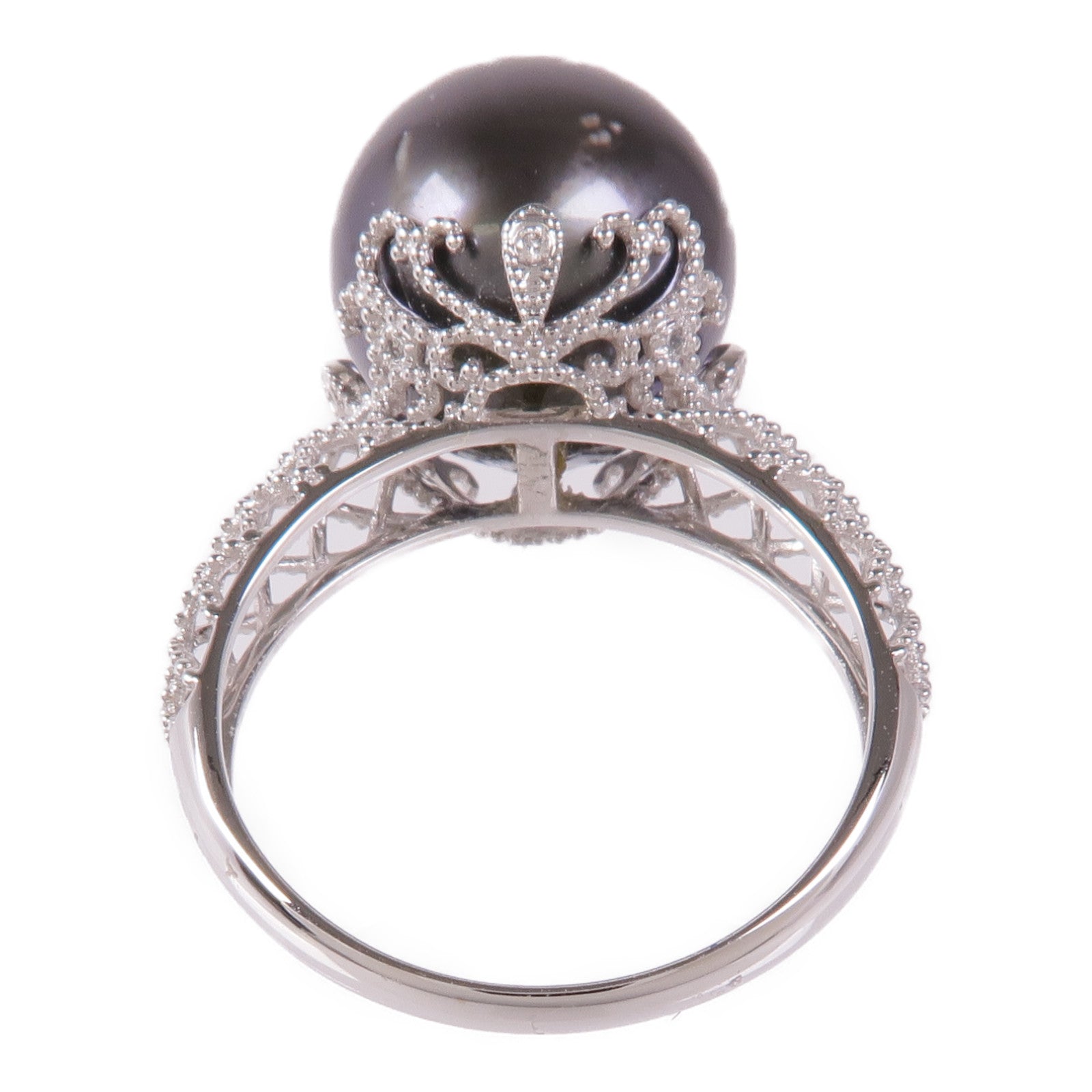 JEWELRY 18K白金Pearl/Diamond Ring珍珠/鑽石戒指US#6.25