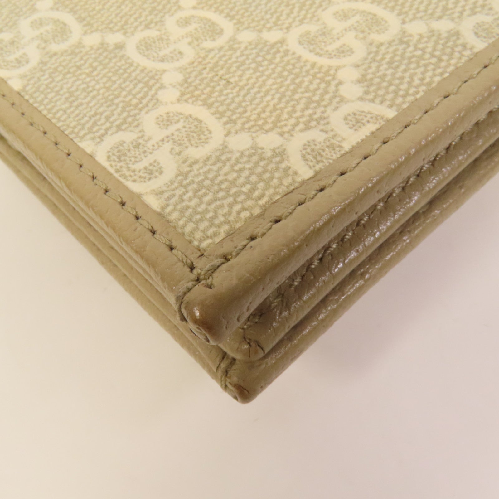 GUCCI 塗層帆布Horsebit 1955金扣錢包