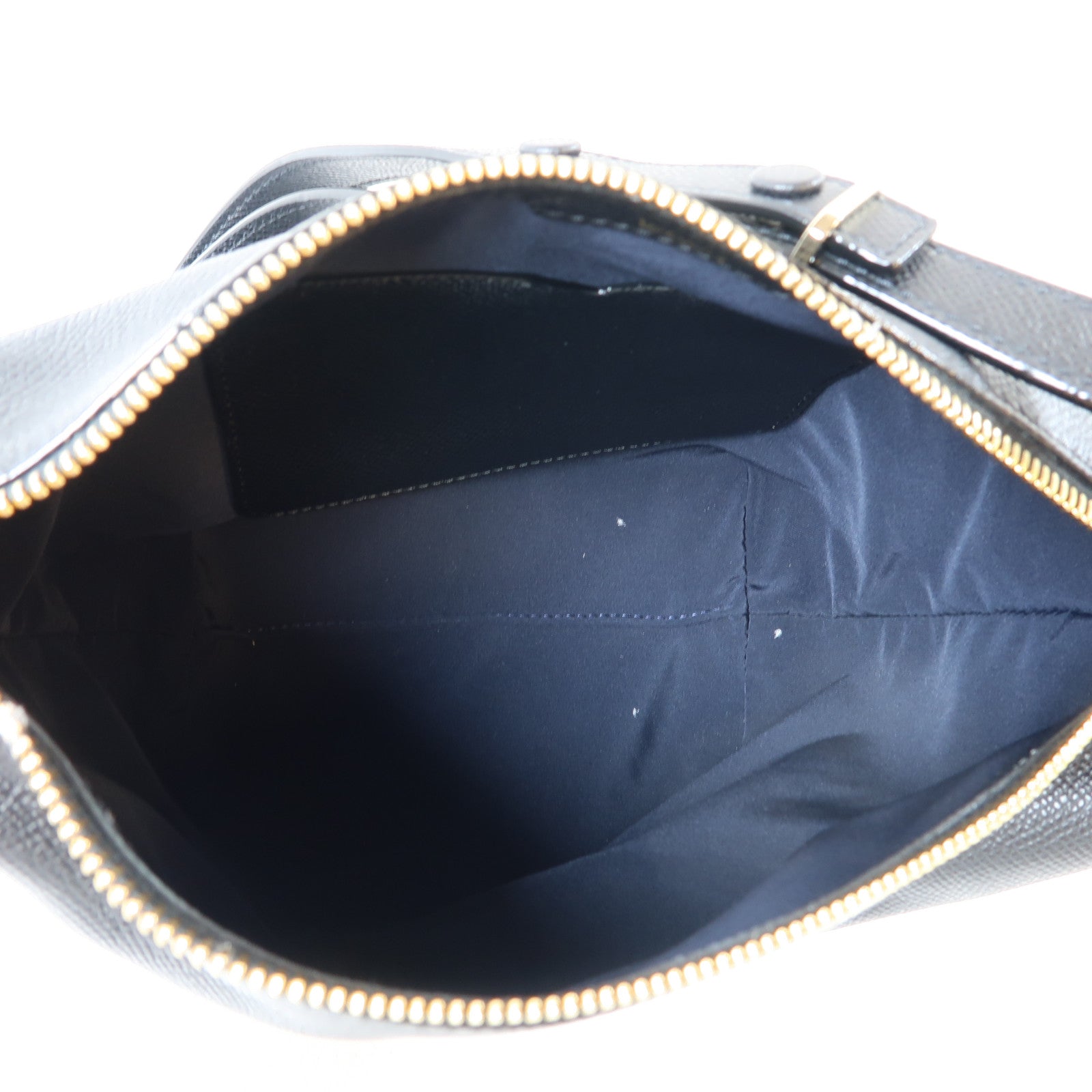SELECTION 牛皮皮革Shoulder Bag金扣肩背袋黑色
