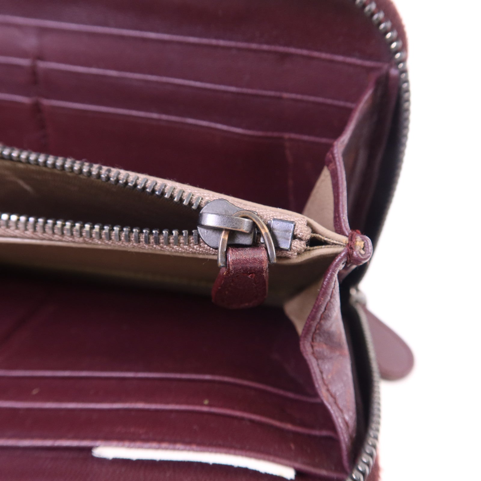 BOTTEGA VENETA 織紋皮革/天鵝絨Zip Around Wallet長錢包