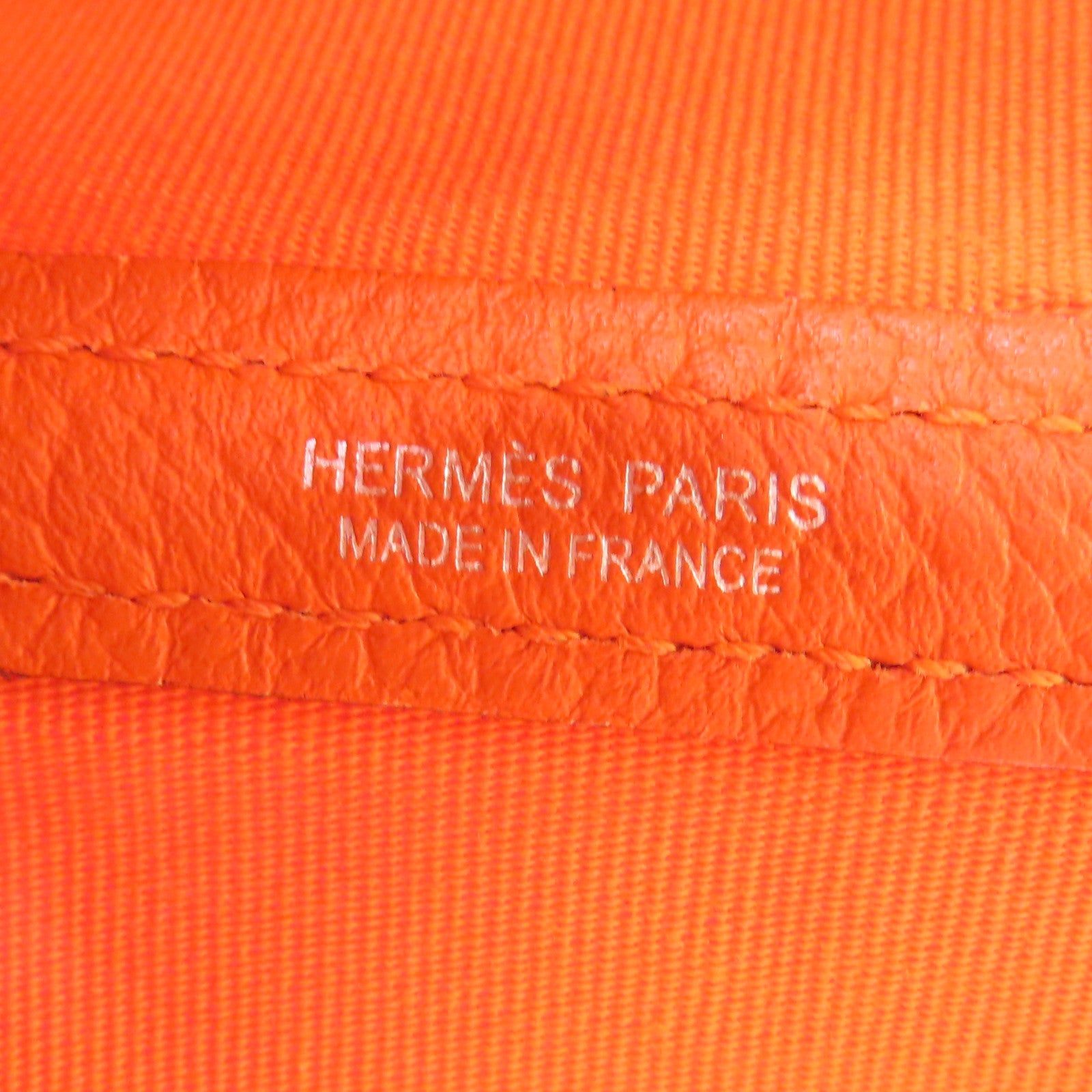 HERMES PHW Garden Party PM Tote Bag Hand Bag Canvas Orange