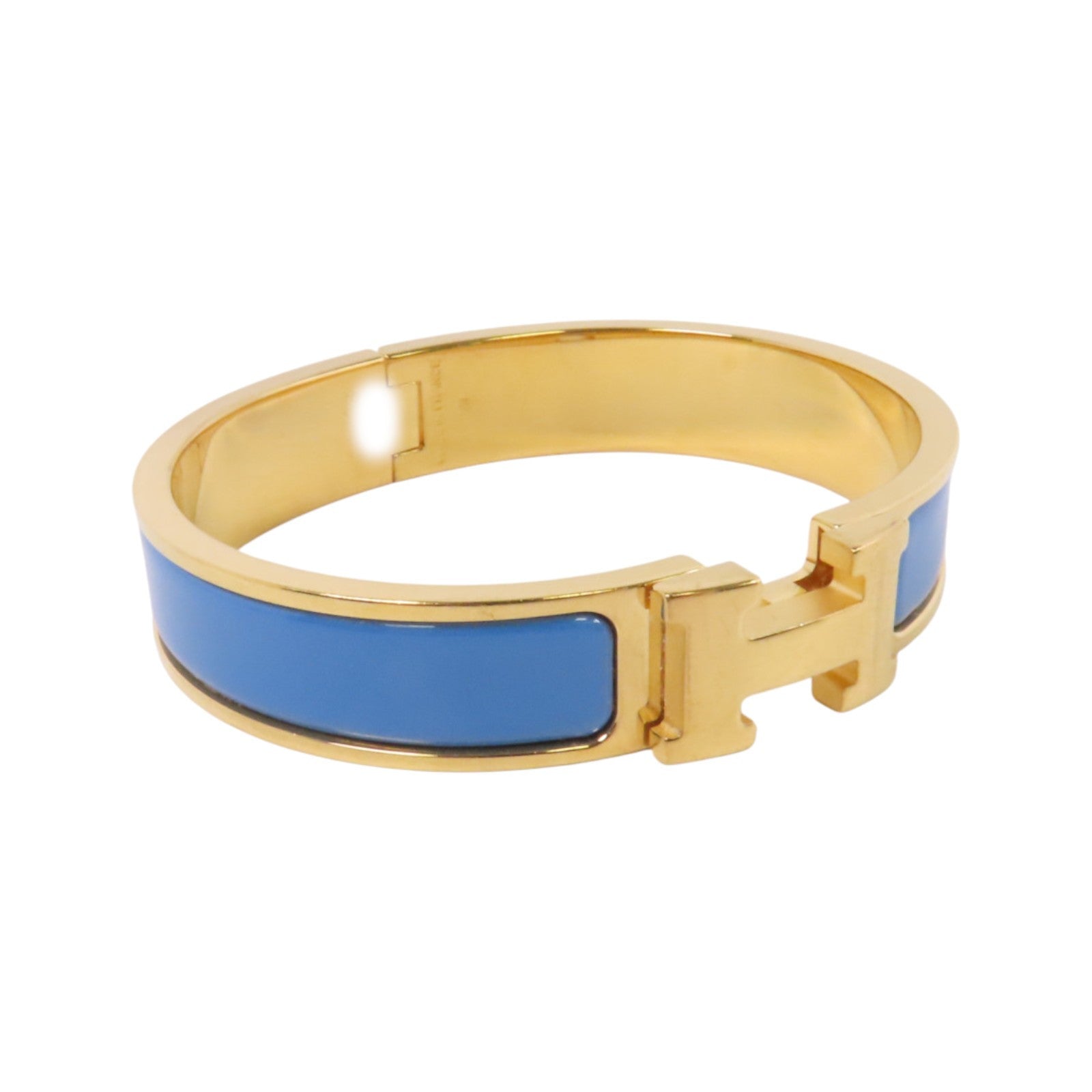 HERMES 金屬/琺瑯Clic H Bracelet金扣手鐲