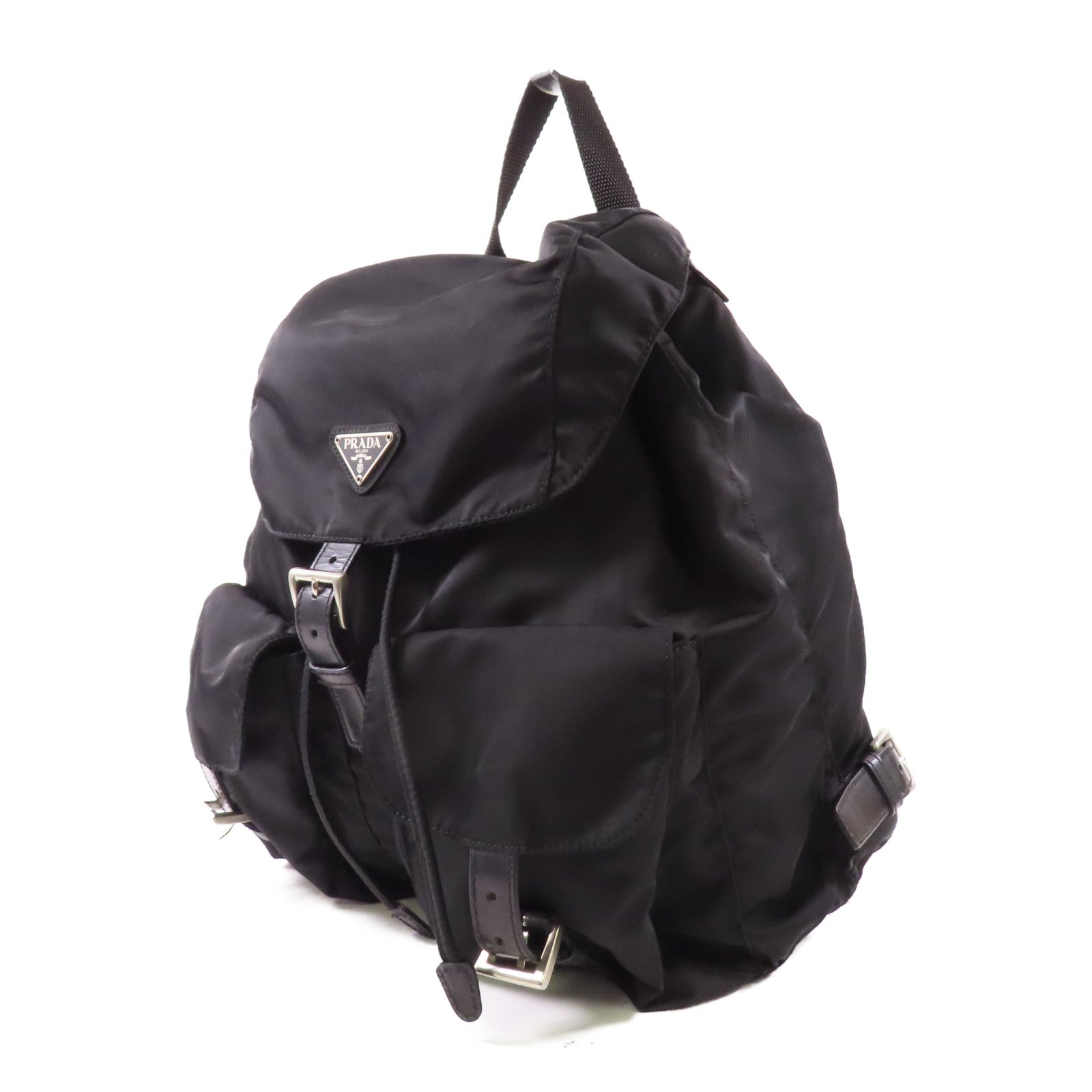 PRADA 尼龍Backpack銀扣背包