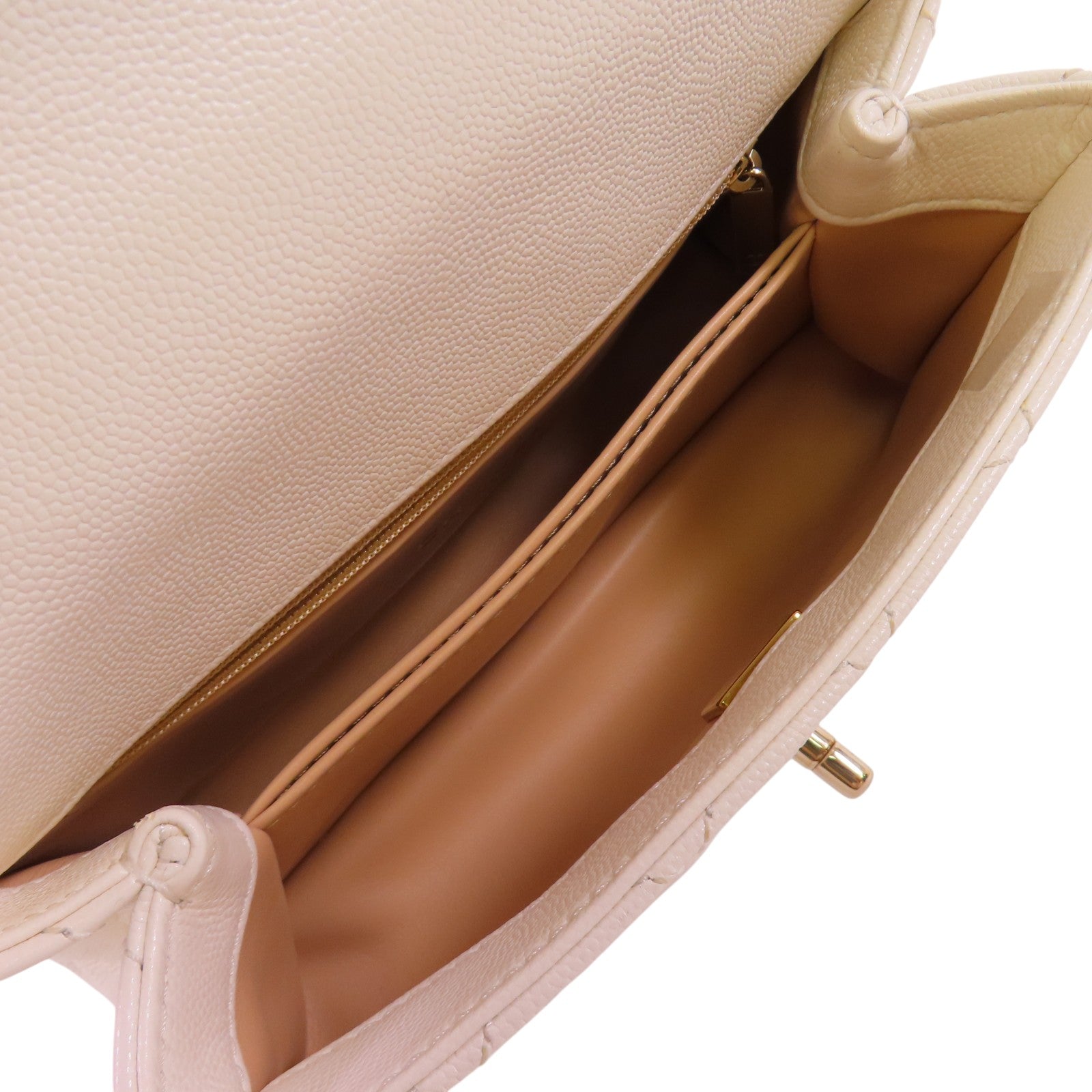 CHANEL 牛皮皮革CoCo Handle 2Way Shoulder Bag金扣鏈帶手挽肩背兩用袋