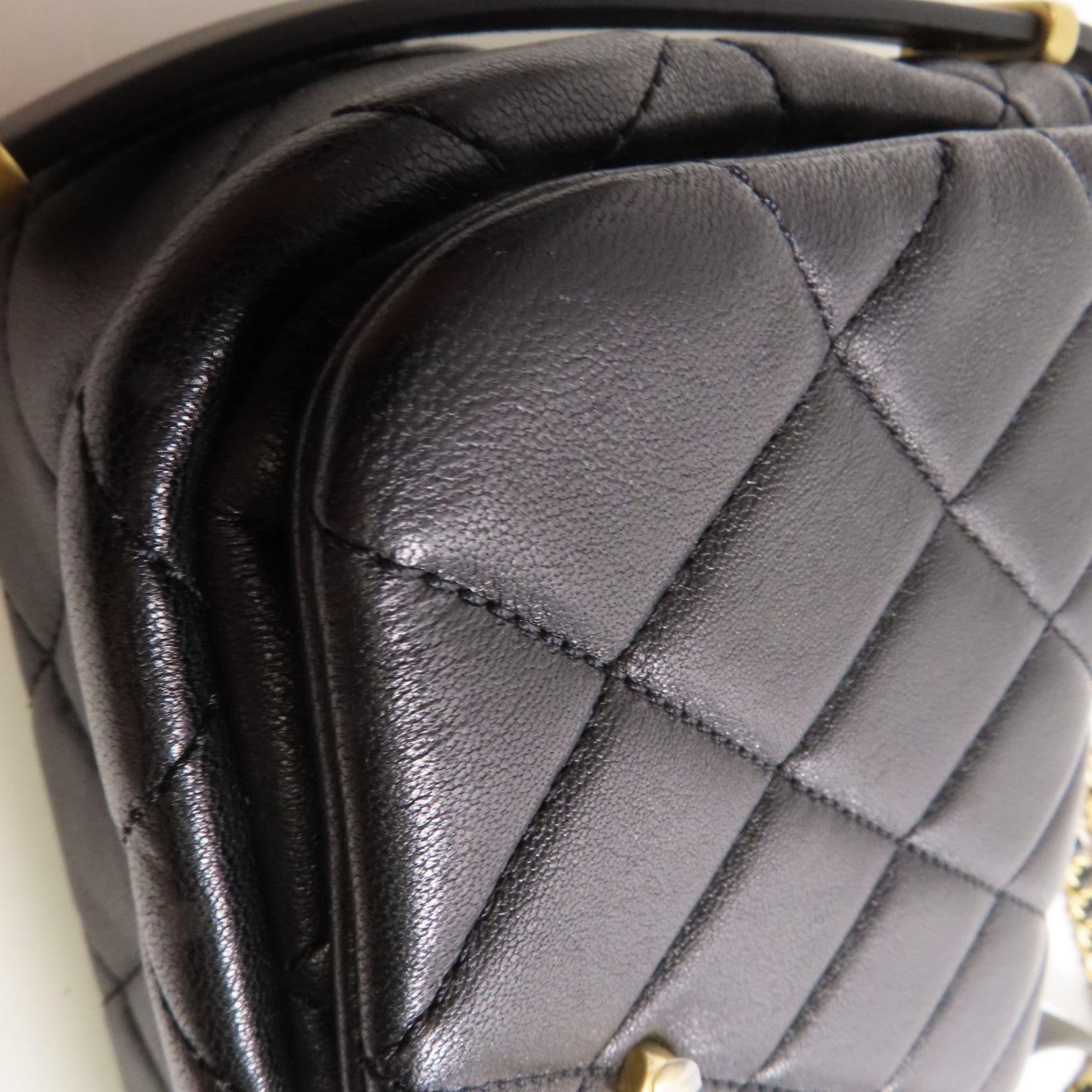 CHANEL CC GHW Chain Shoulder Bag Calfskin Leather AS4340 Black