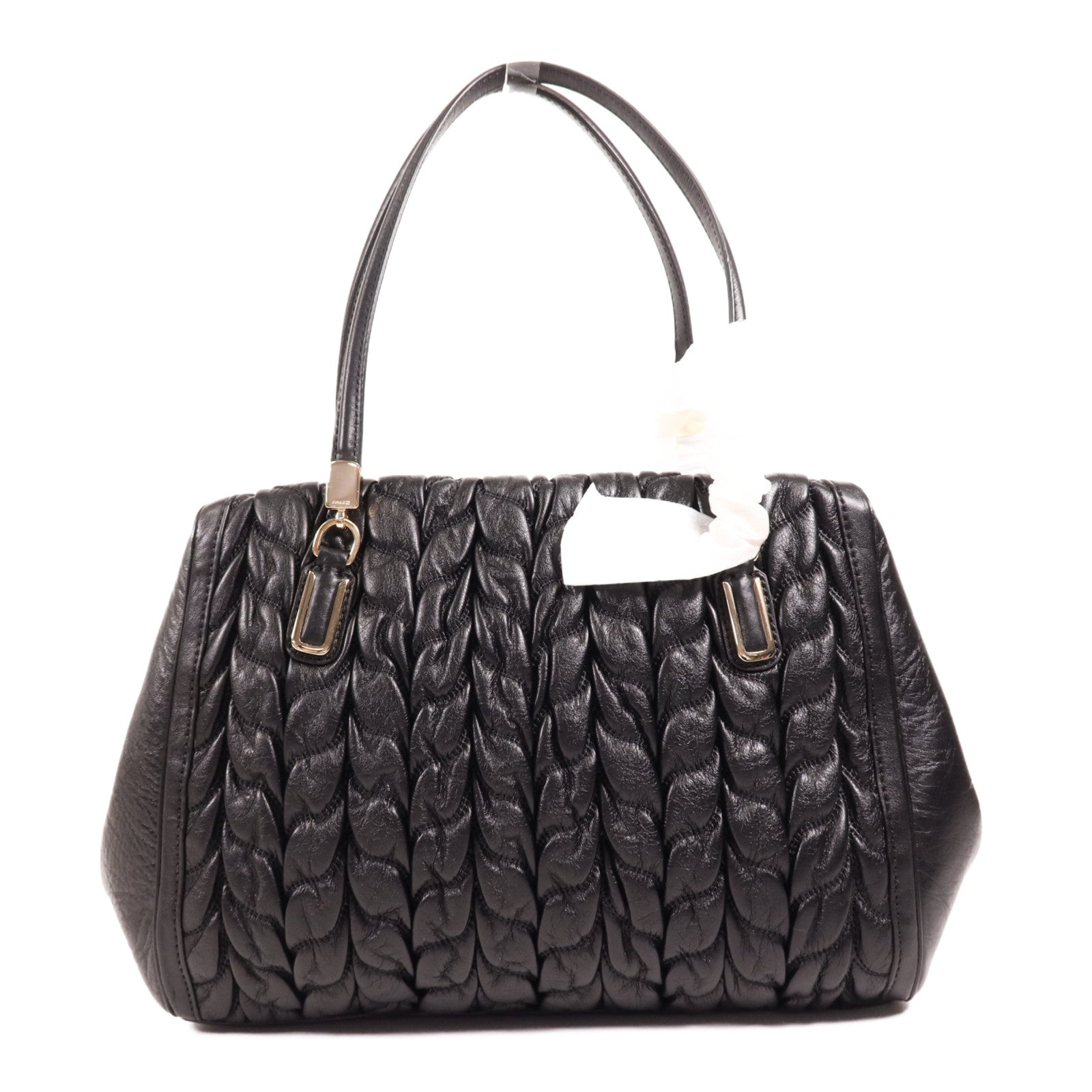 COACH 牛皮皮革2 Way Shoulder金扣手挽肩背兩用袋