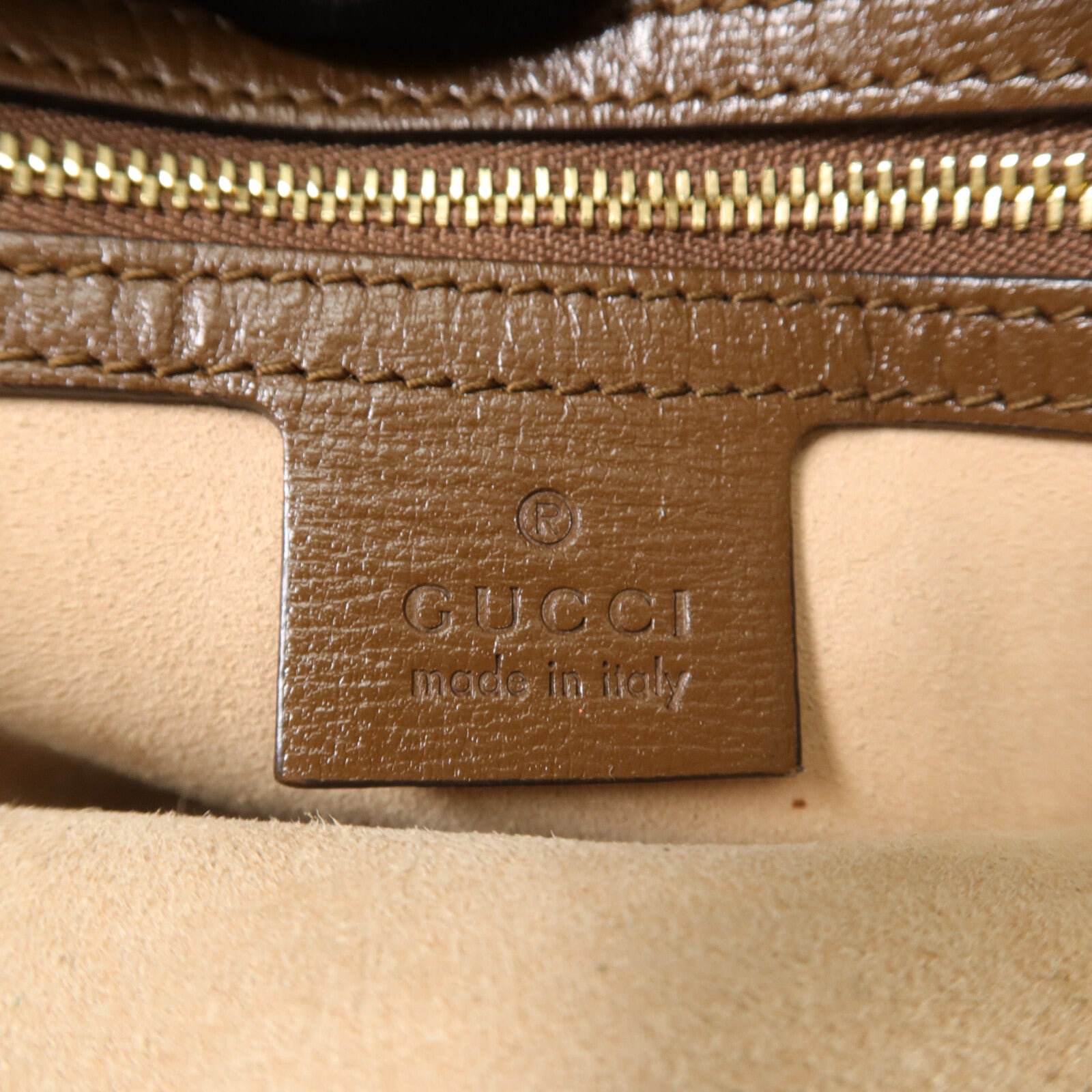 GUCCI 牛皮皮革/塗層帆布Horsebit 1955 Small肩背袋