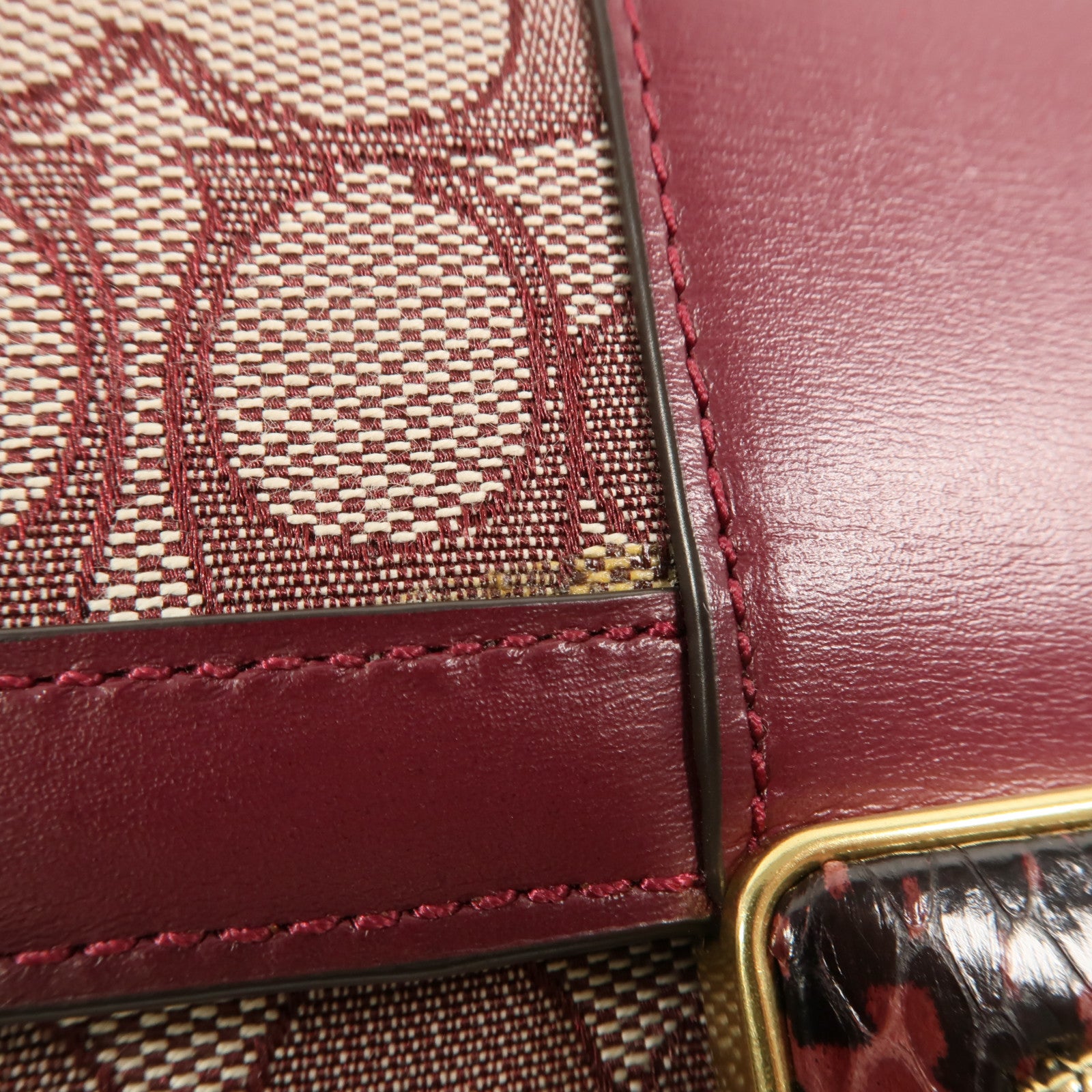 COACH 牛皮皮革/帆布Alie Shoulder Bag 18肩背袋