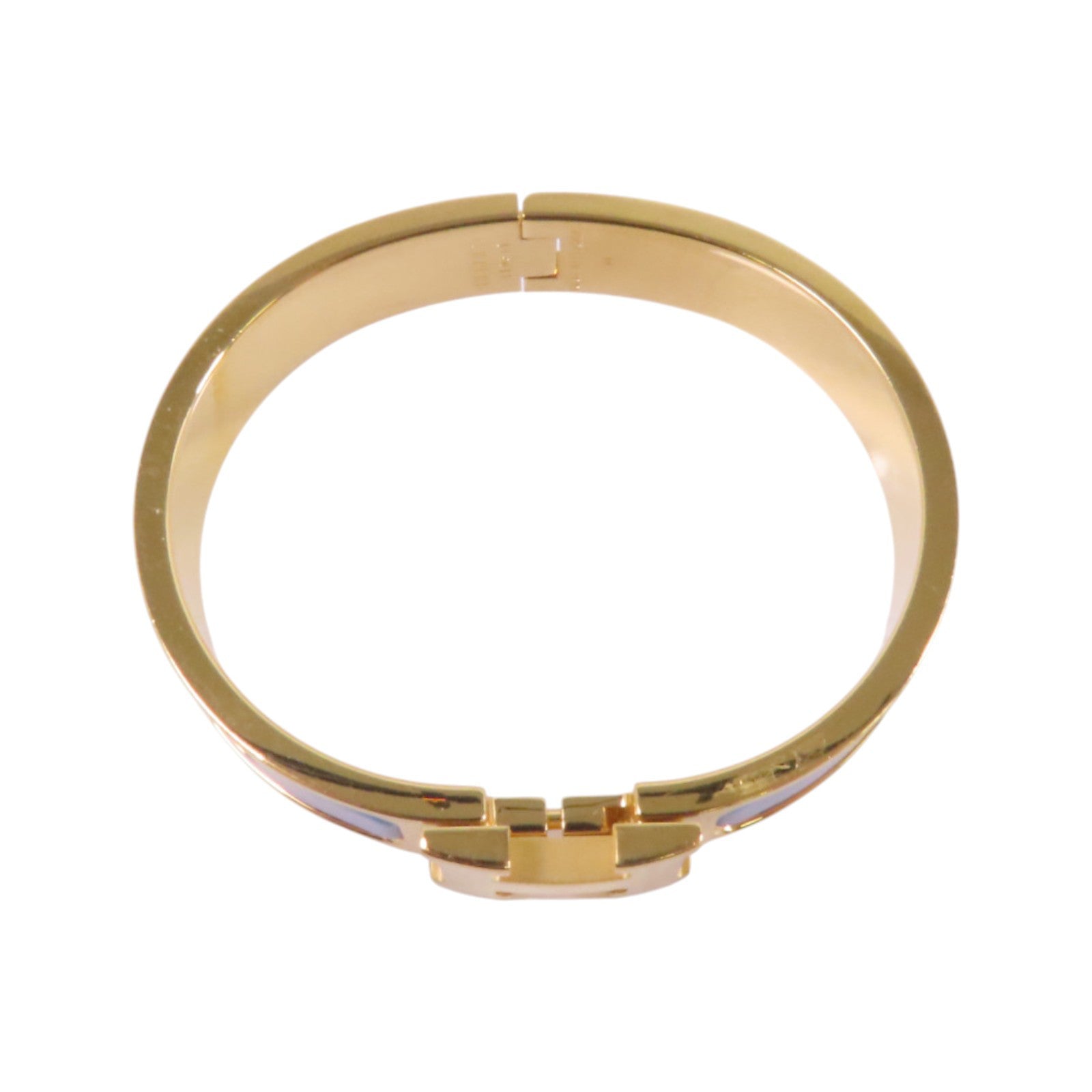 HERMES 金屬/琺瑯Clic H Bracelet金扣手鐲