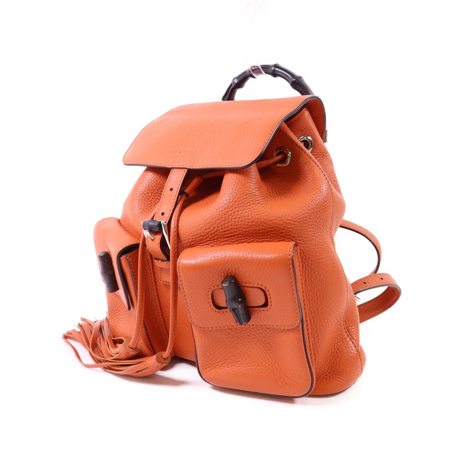 GUCCI 牛皮皮革Backpack銀扣背包