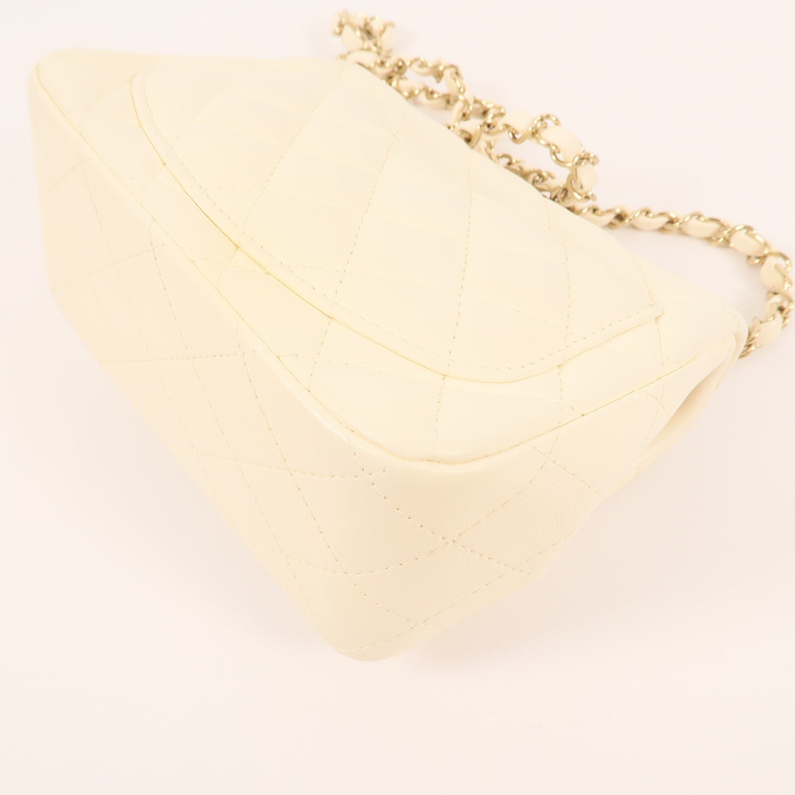 CHANEL 羊皮皮革Mini Flap金扣鏈帶肩背袋