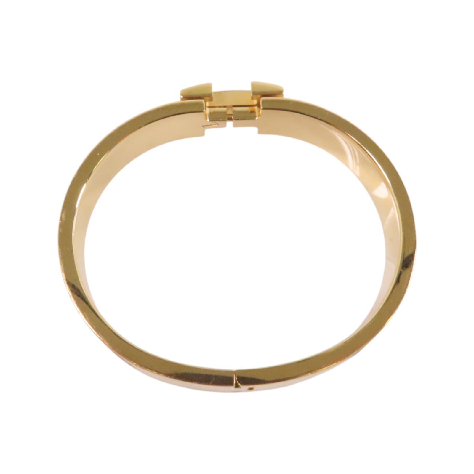 HERMES 金屬/琺瑯Clic H Bracelet金扣手鐲