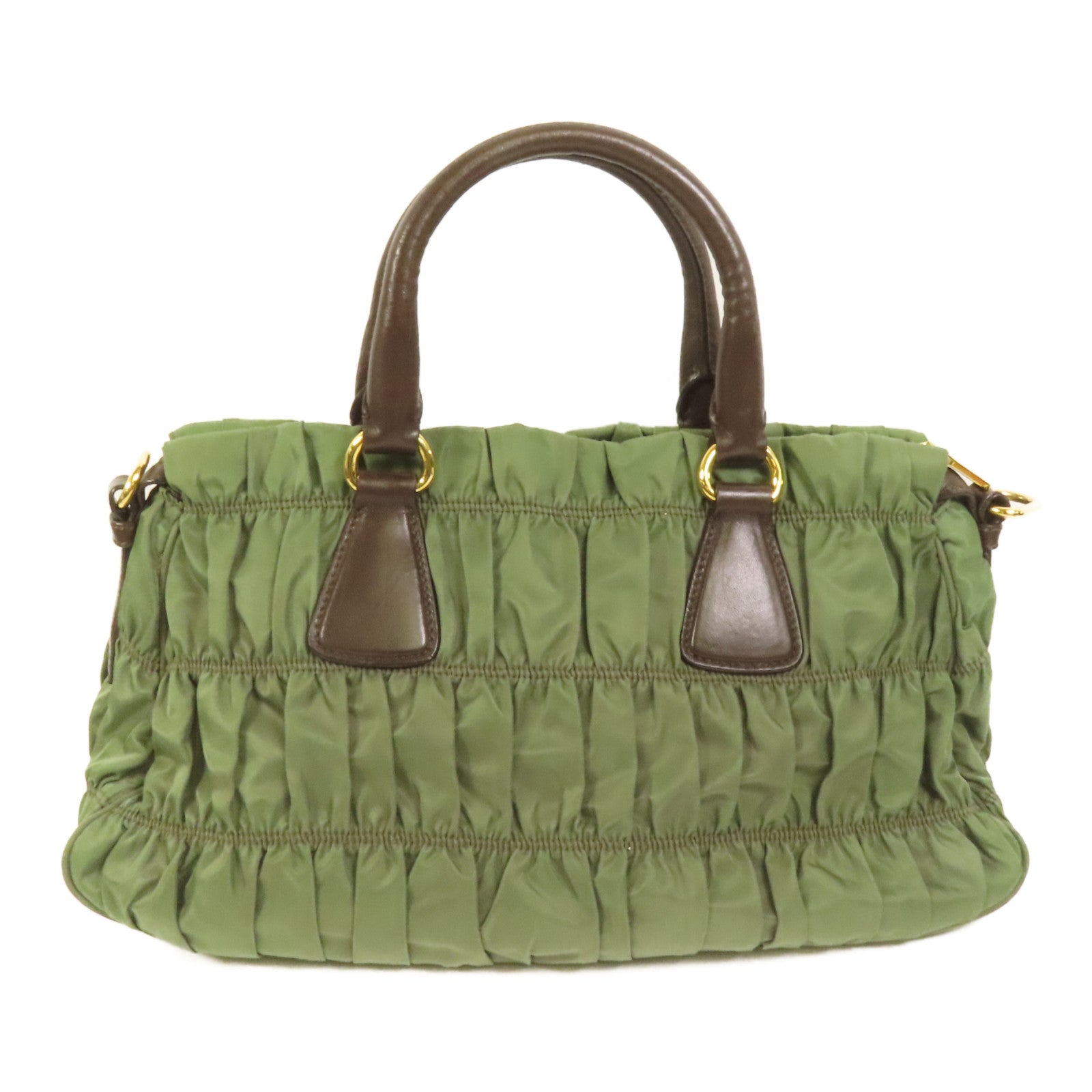 PRADA 尼龍2Way Shoulder金扣手挽肩背兩用袋