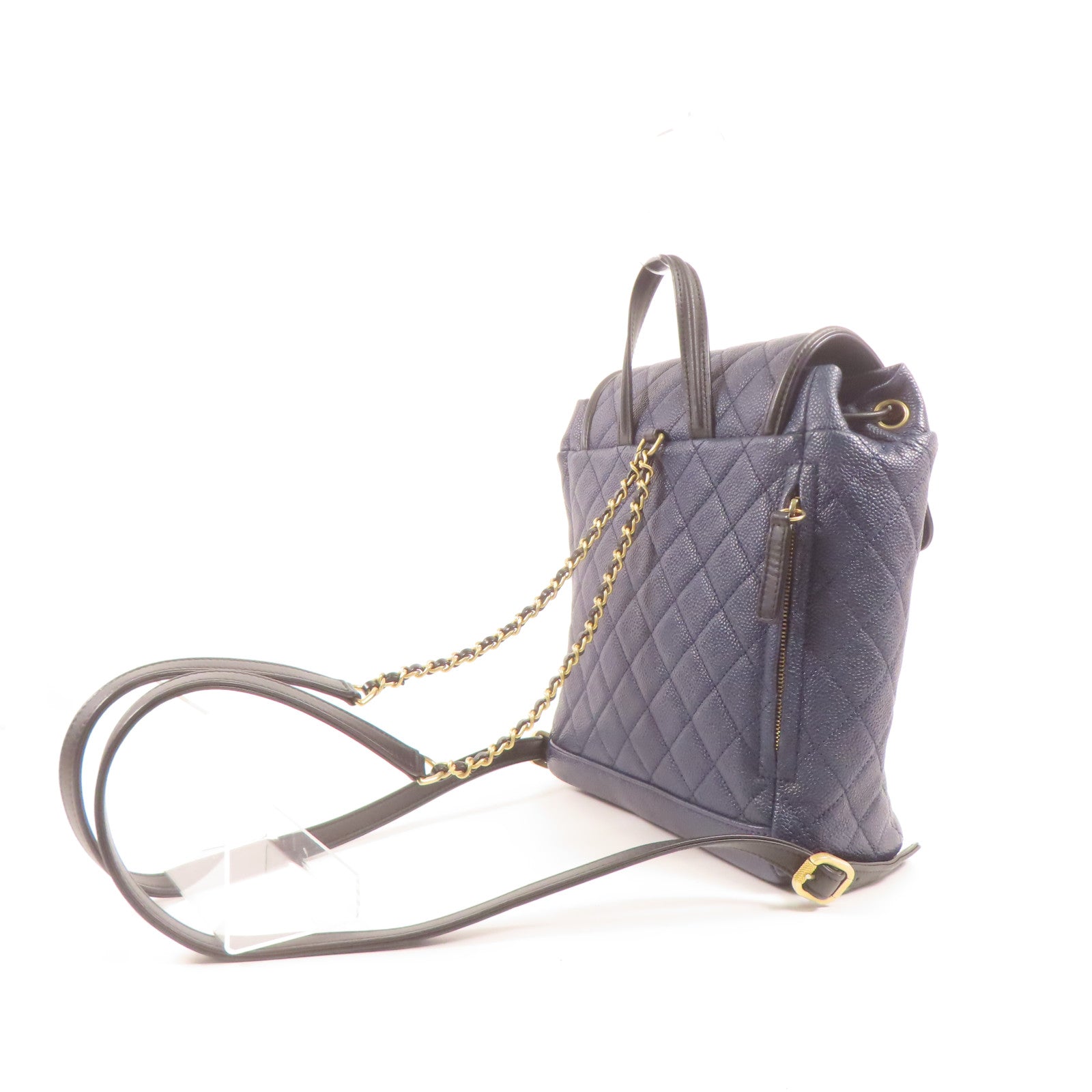 CHANEL 牛皮皮革Filigree Backpack金扣背包