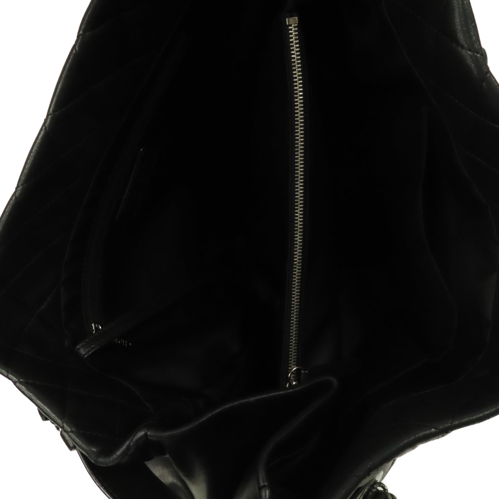 CHANEL 【激減優惠】菱格皮革Shoulder Tote銀扣肩背袋黑色